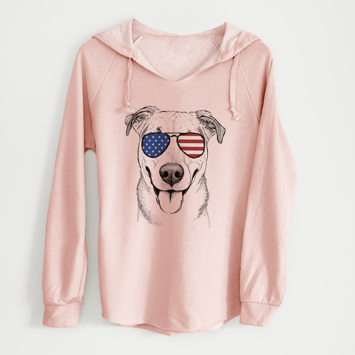 USA Padre the Pitbull Mix - Cali Wave Hooded Sweatshirt