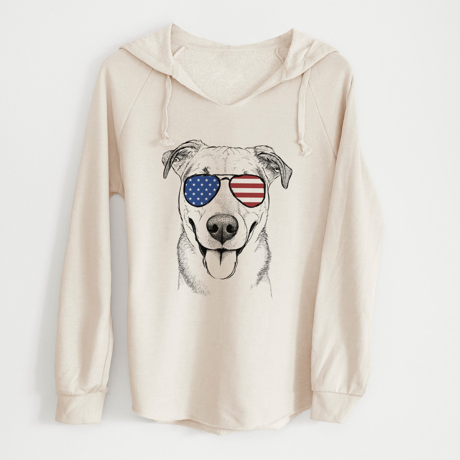 USA Padre the Pitbull Mix - Cali Wave Hooded Sweatshirt