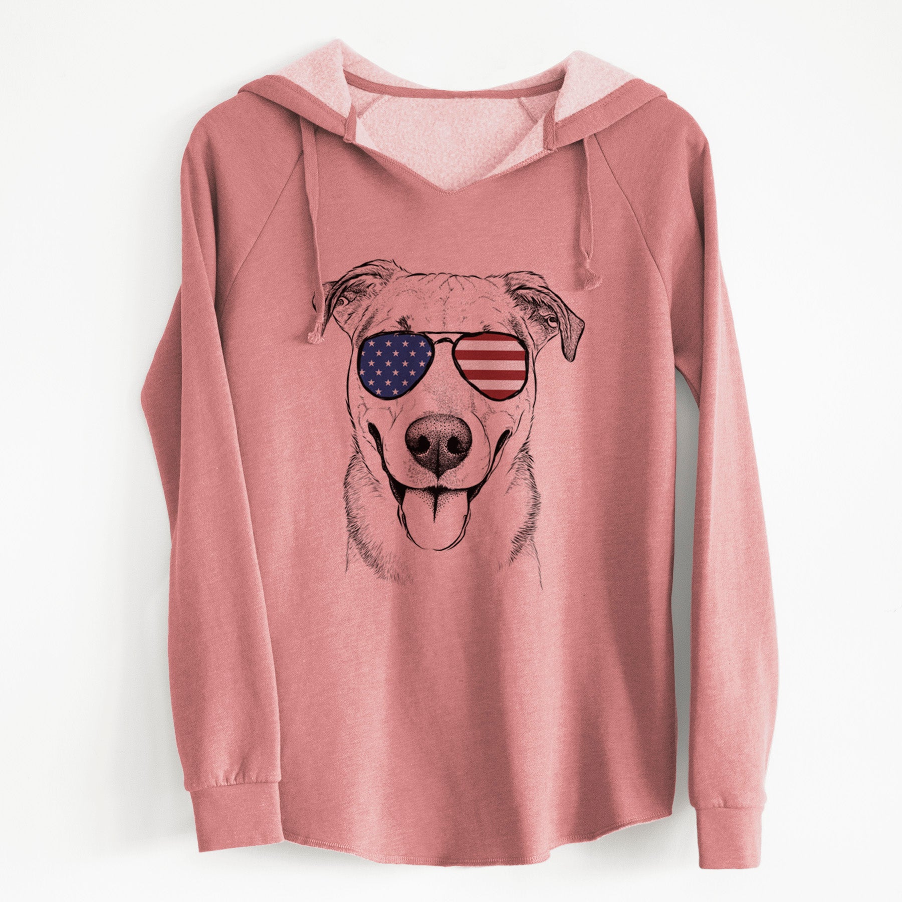 USA Padre the Pitbull Mix - Cali Wave Hooded Sweatshirt