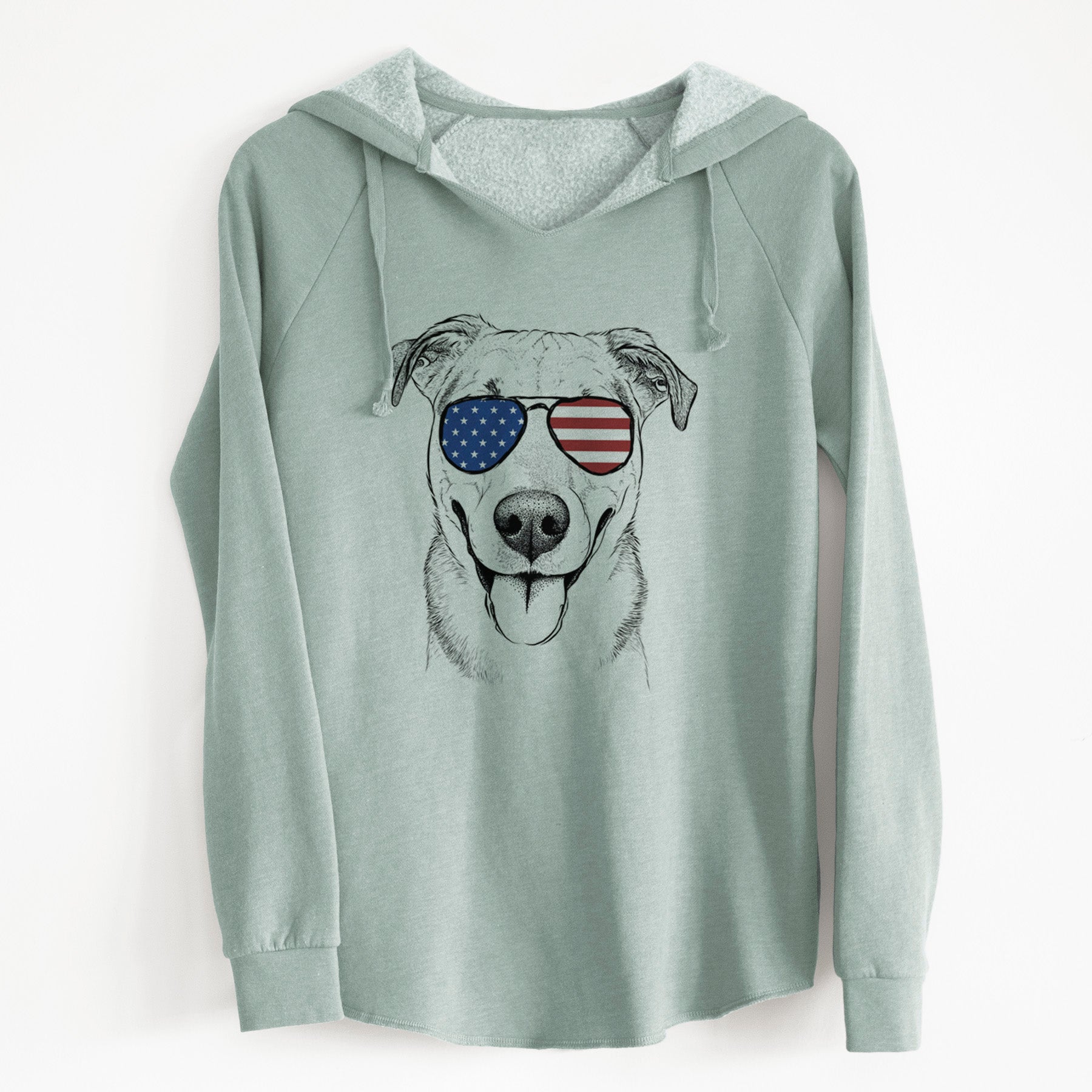 USA Padre the Pitbull Mix - Cali Wave Hooded Sweatshirt