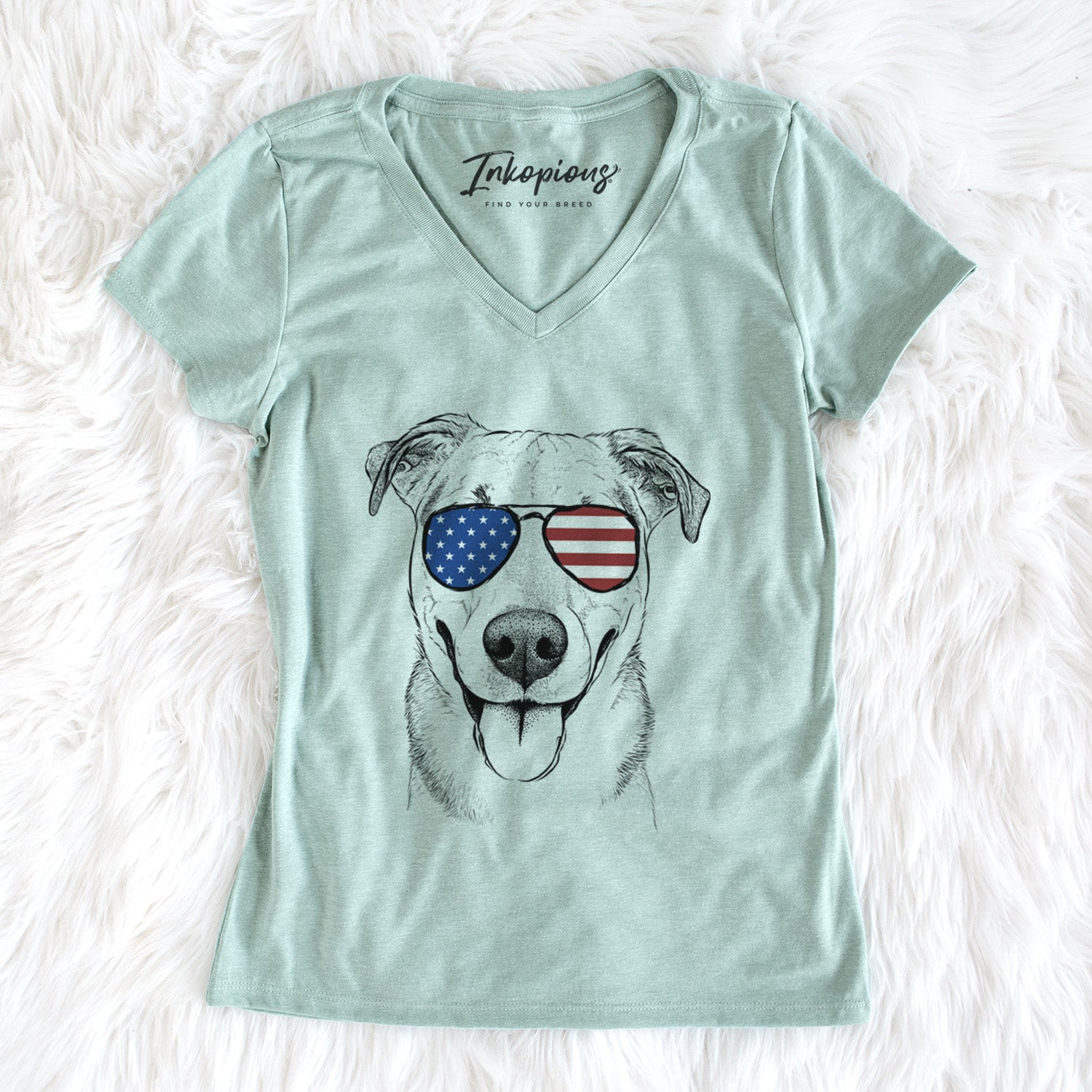 USA Padre the Pitbull Mix - Women's Perfect V-neck Shirt