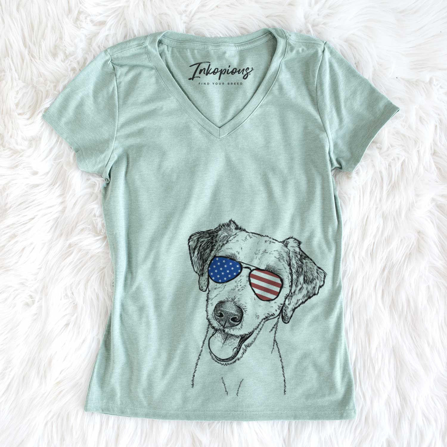 USA Palm Palm the Aussiedoodle - Women's Perfect V-neck Shirt