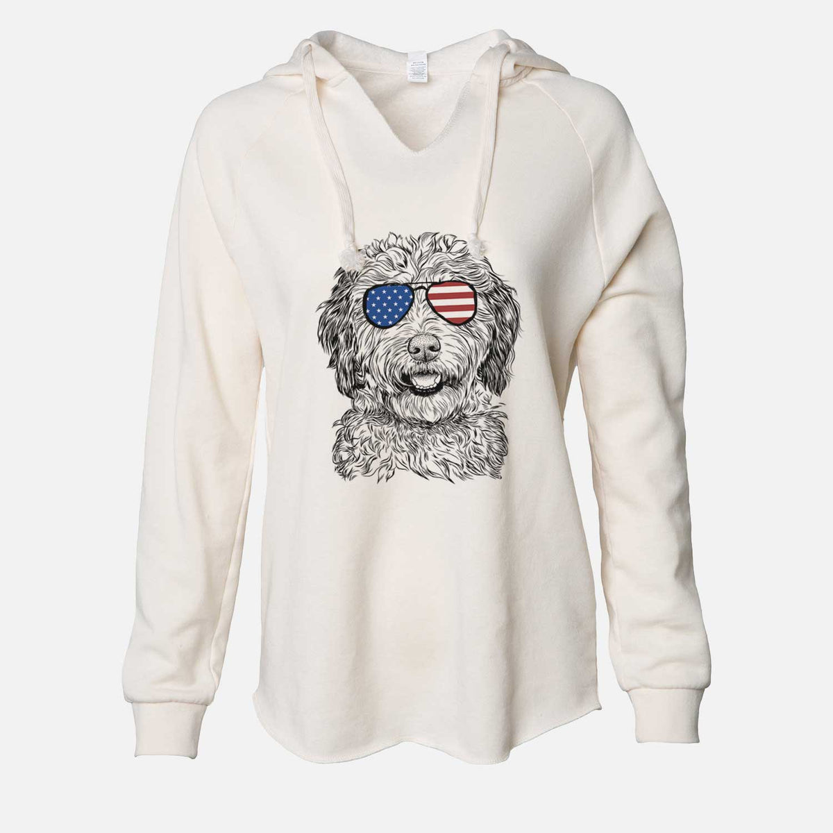 USA Palmer the Aussiedoodle - Cali Wave Hooded Sweatshirt