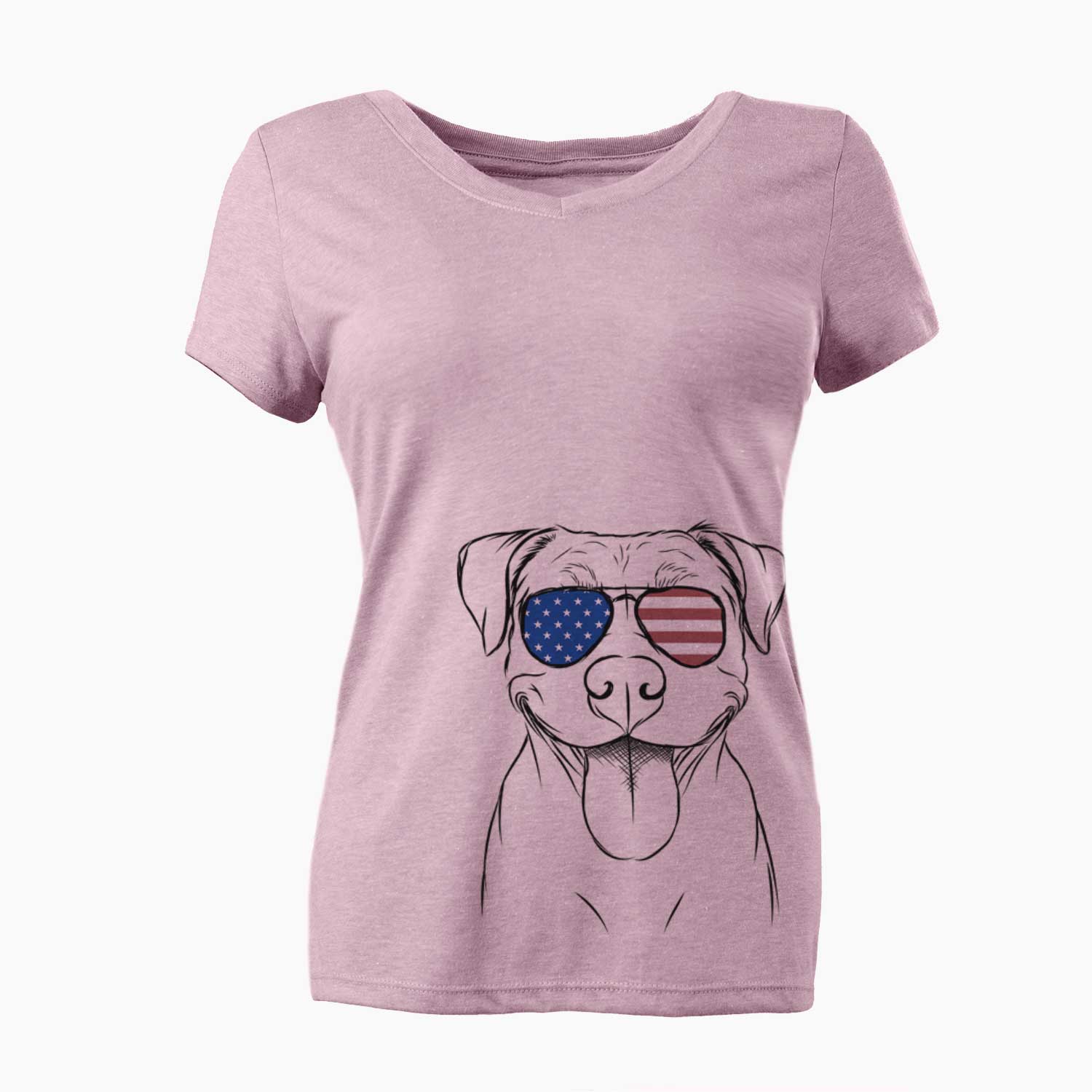 USA Parker the Pitbull - Women's Perfect V-neck Shirt