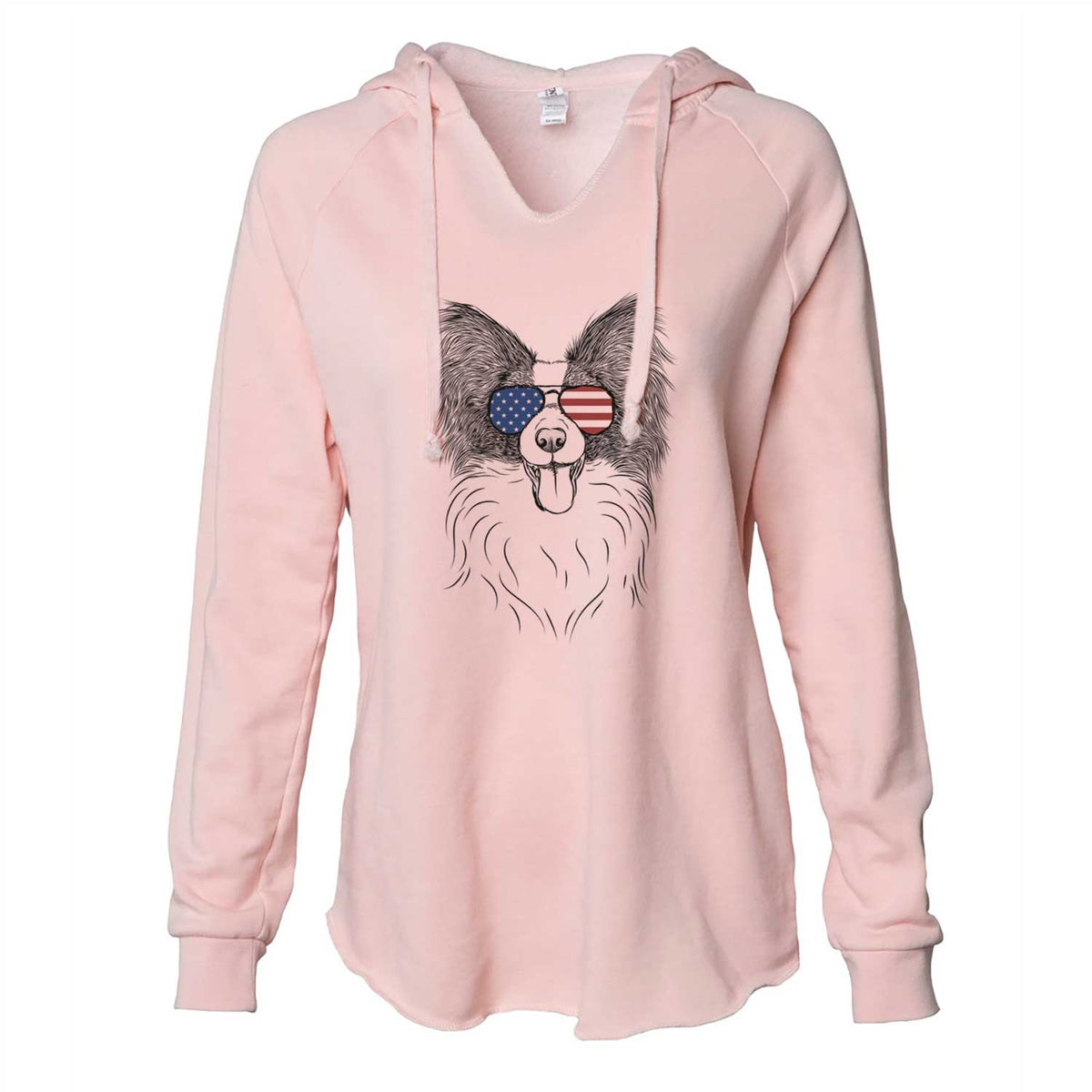 USA Patrick the Papillon - Cali Wave Hooded Sweatshirt