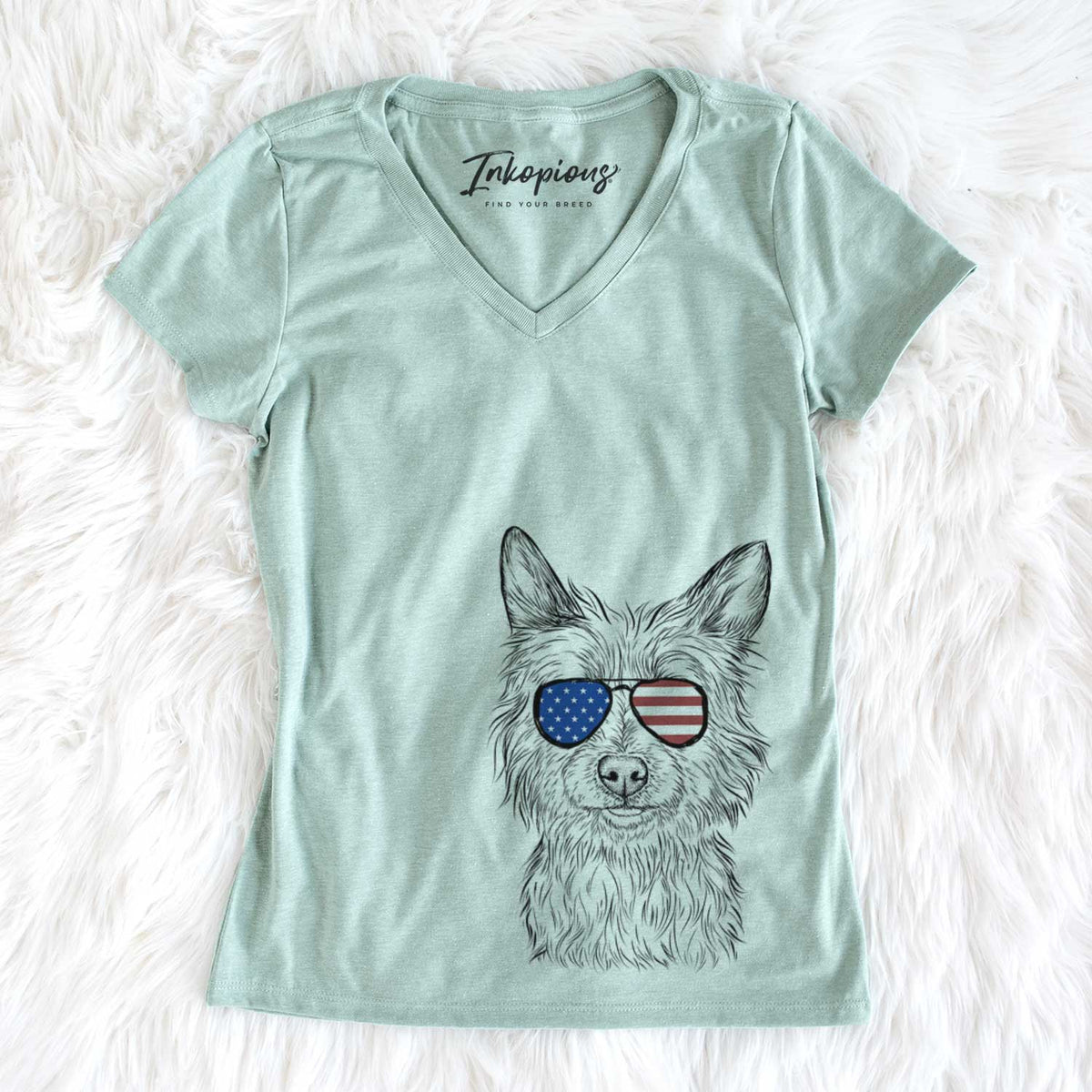 USA Paulo the Portuguese Podengo - Women's Perfect V-neck Shirt