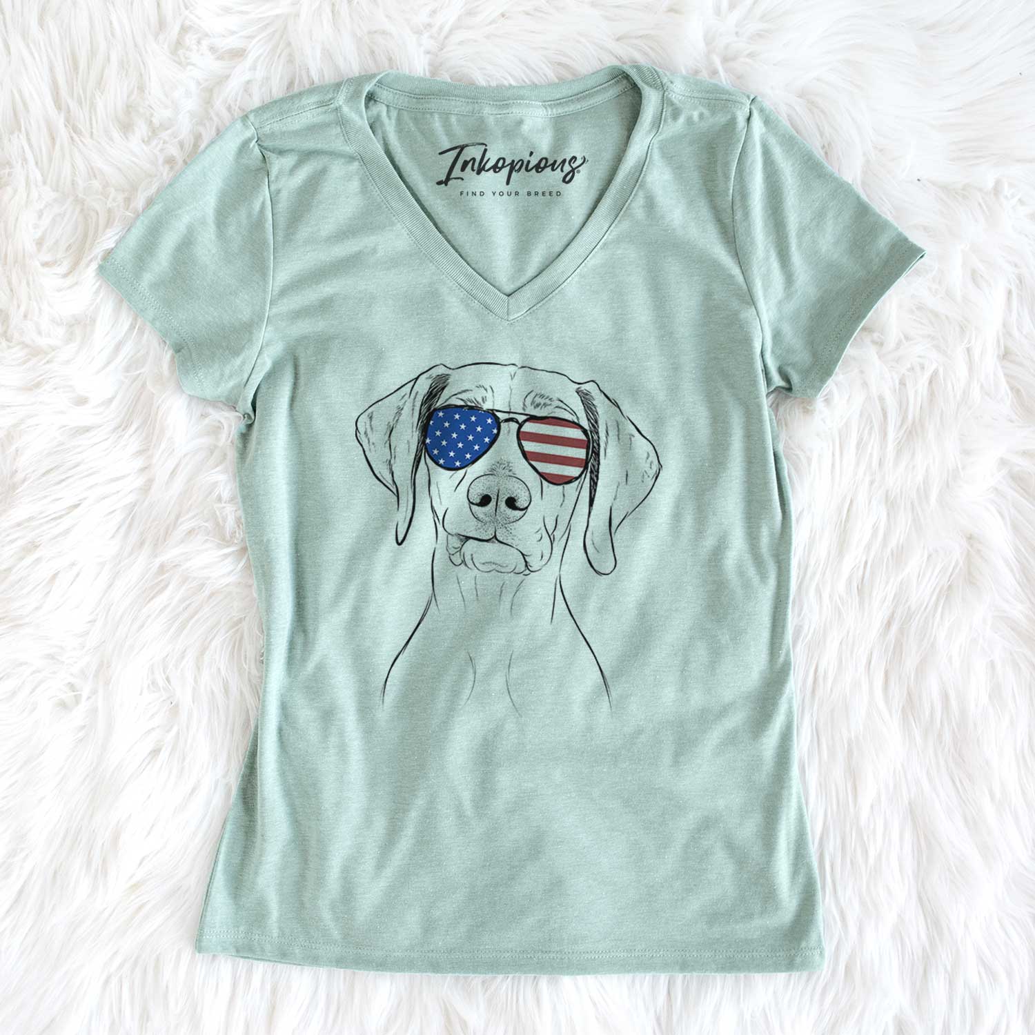 USA Pawley the Vizsla - Women's Perfect V-neck Shirt