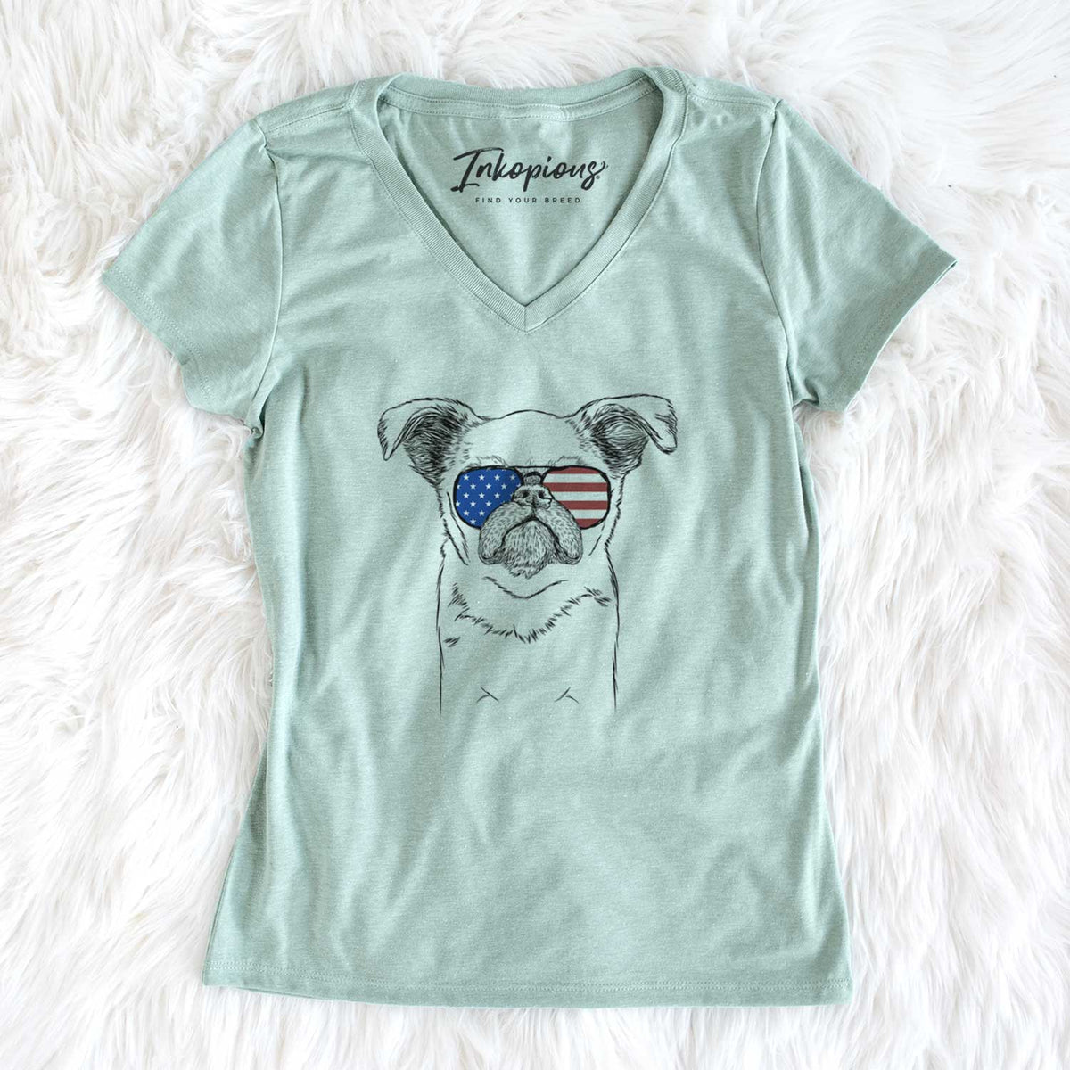 USA Petit Penny the Brussels Griffon - Women's Perfect V-neck Shirt