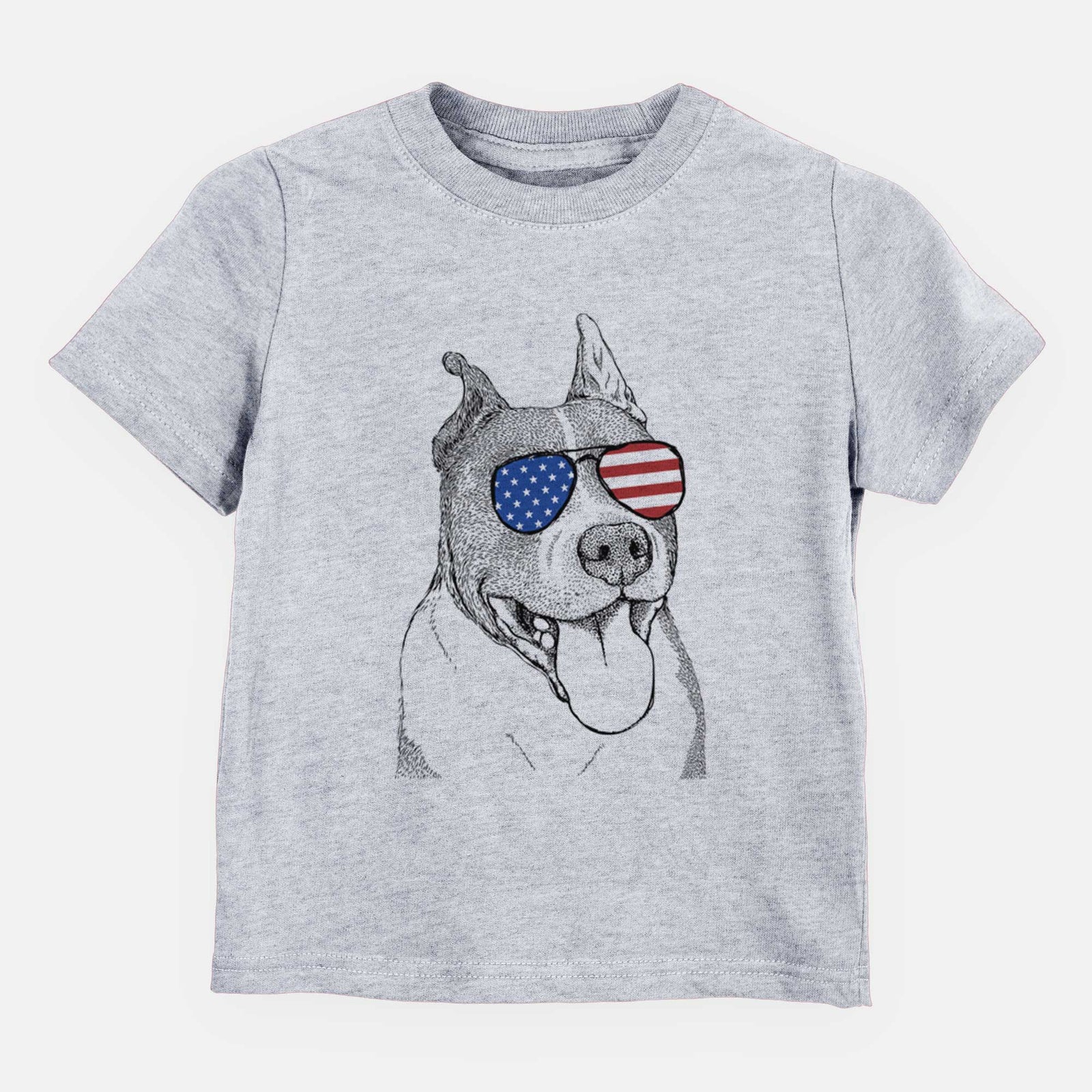 USA Piggy the American Staffordshire Terrier - Kids/Youth/Toddler Shirt