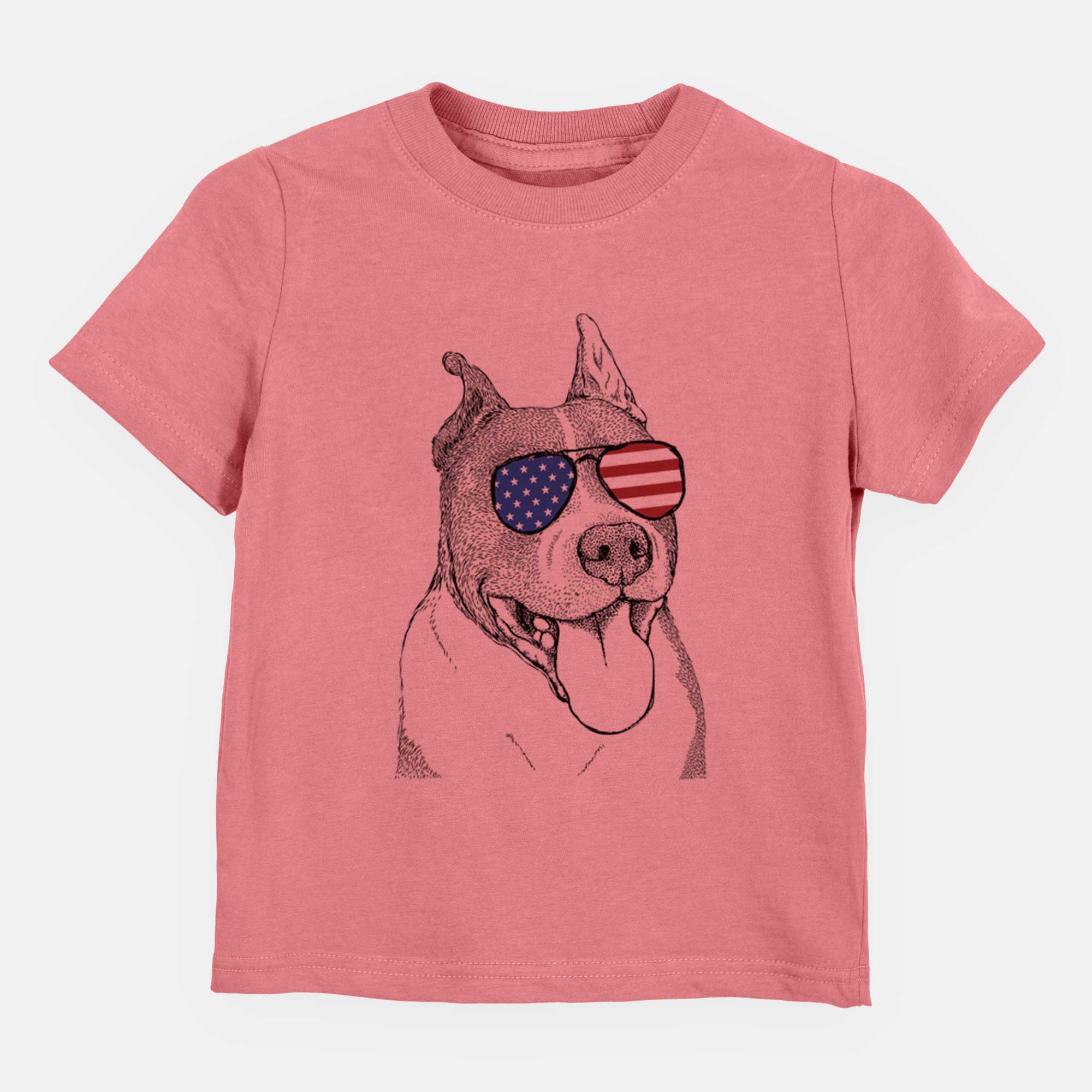 USA Piggy the American Staffordshire Terrier - Kids/Youth/Toddler Shirt