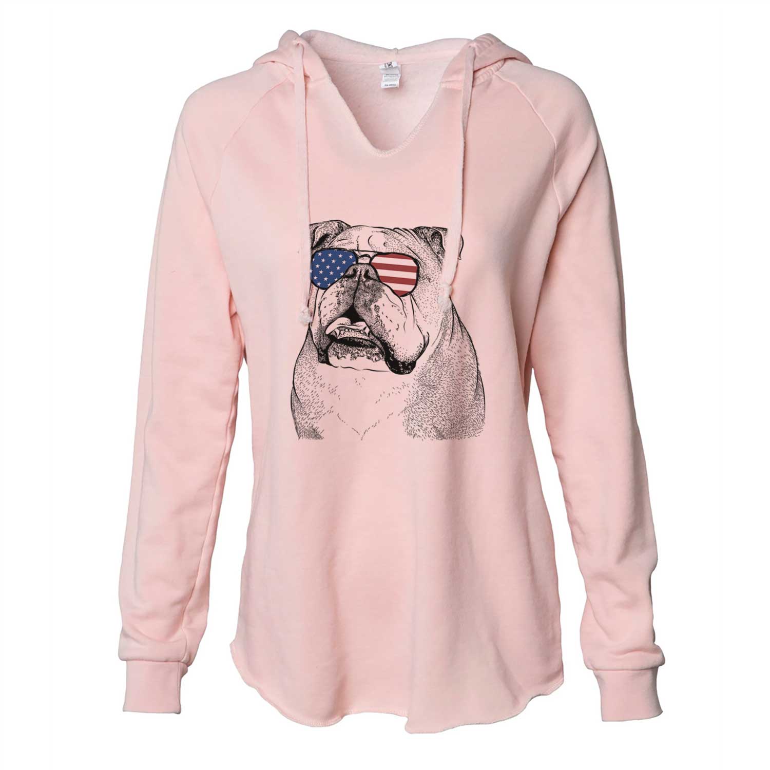 USA Piggy the English Bulldog - Cali Wave Hooded Sweatshirt