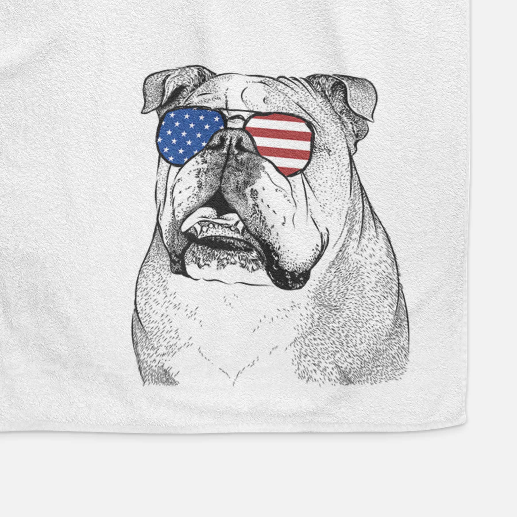 Piggy the English Bulldog Decorative Hand Towel