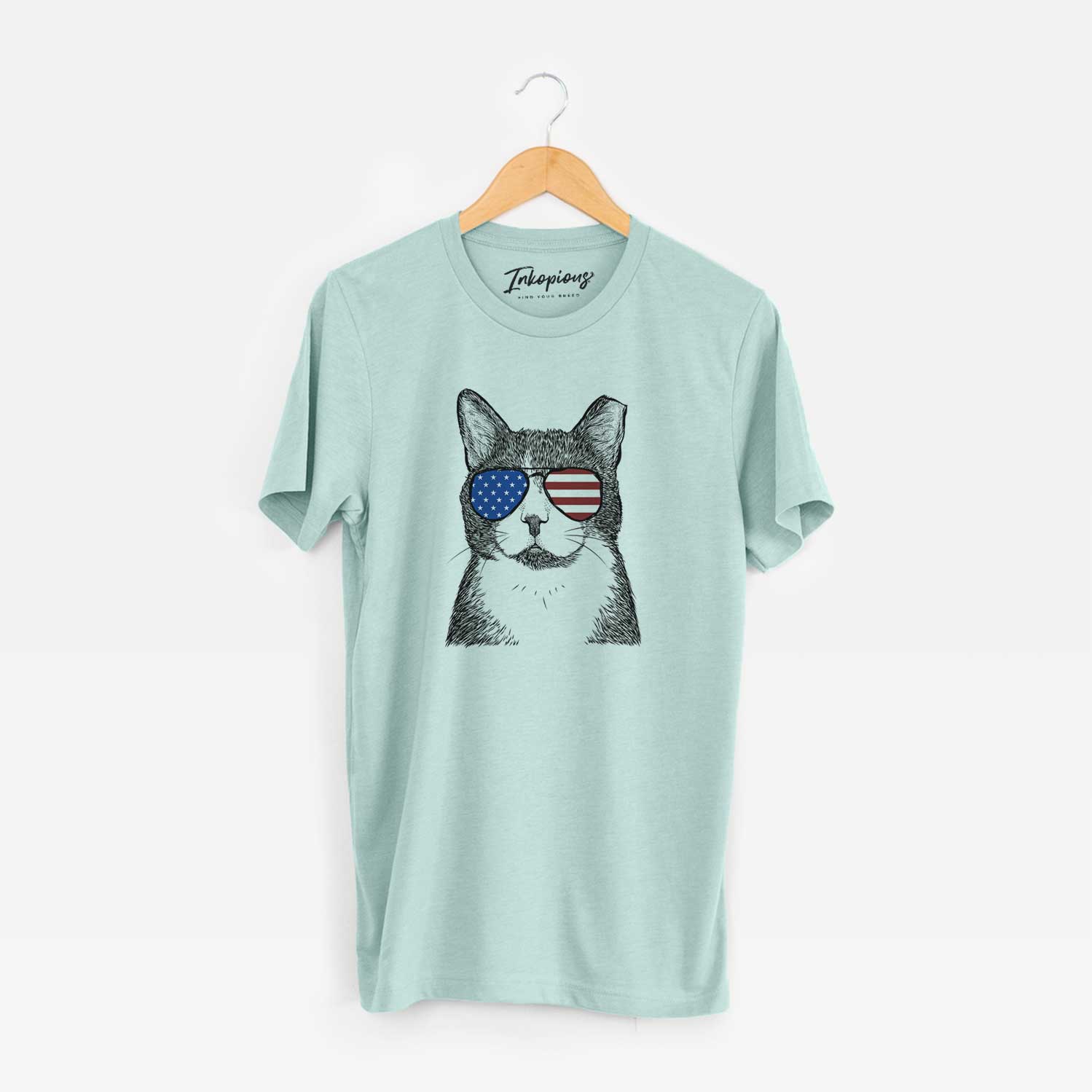 USA Pinky the Tuxedo Cat - Unisex Crewneck