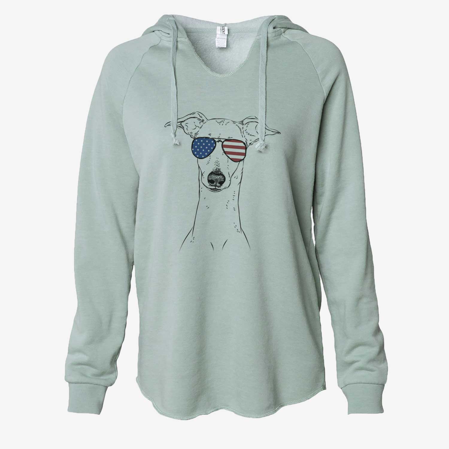 USA Pip the Italian Greyhound - Cali Wave Hooded Sweatshirt