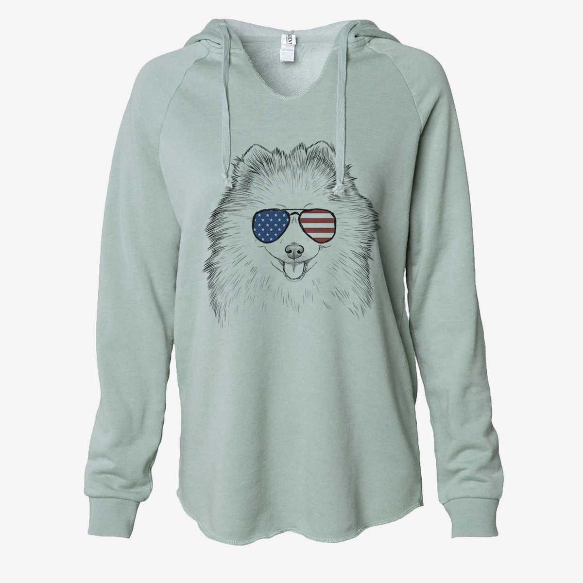 USA Piper Jo the Pomeranian - Cali Wave Hooded Sweatshirt