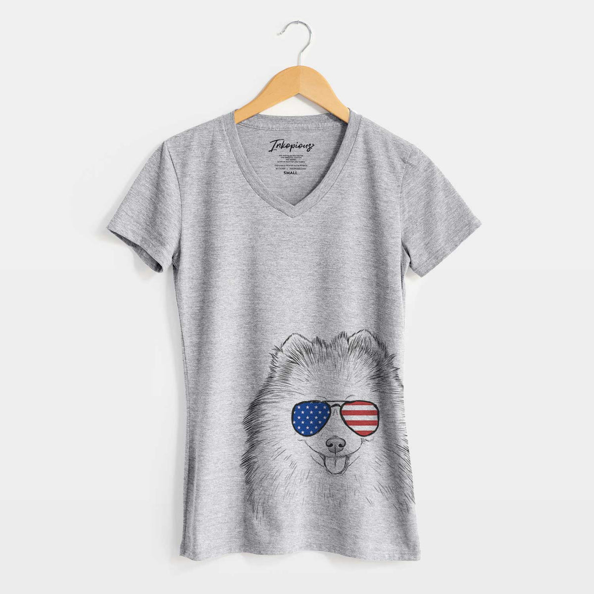 USA Piper Jo the Pomeranian - Women's Perfect V-neck Shirt