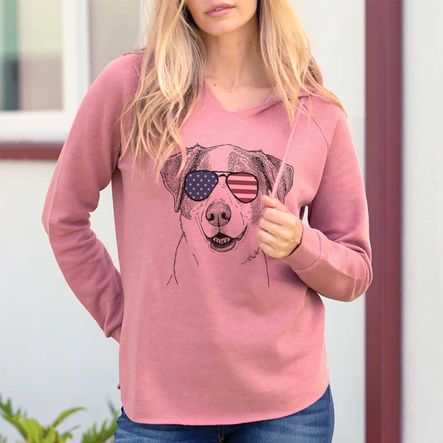 USA Piper Pilot the Hound Mix - Cali Wave Hooded Sweatshirt