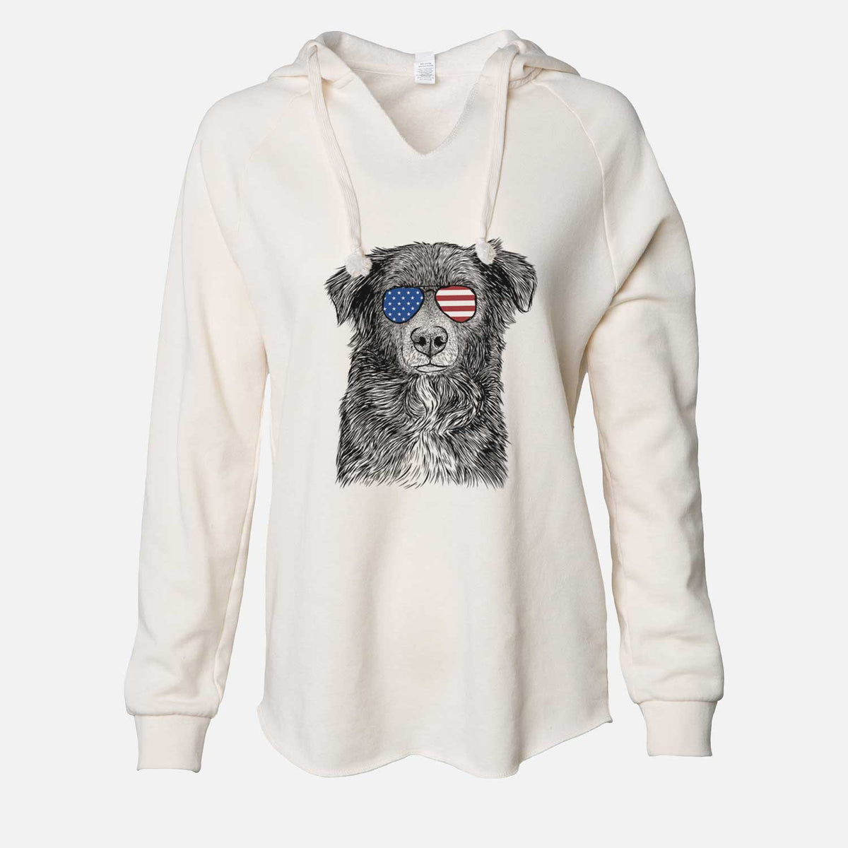 USA Pixel the Australian Shepherd - Cali Wave Hooded Sweatshirt