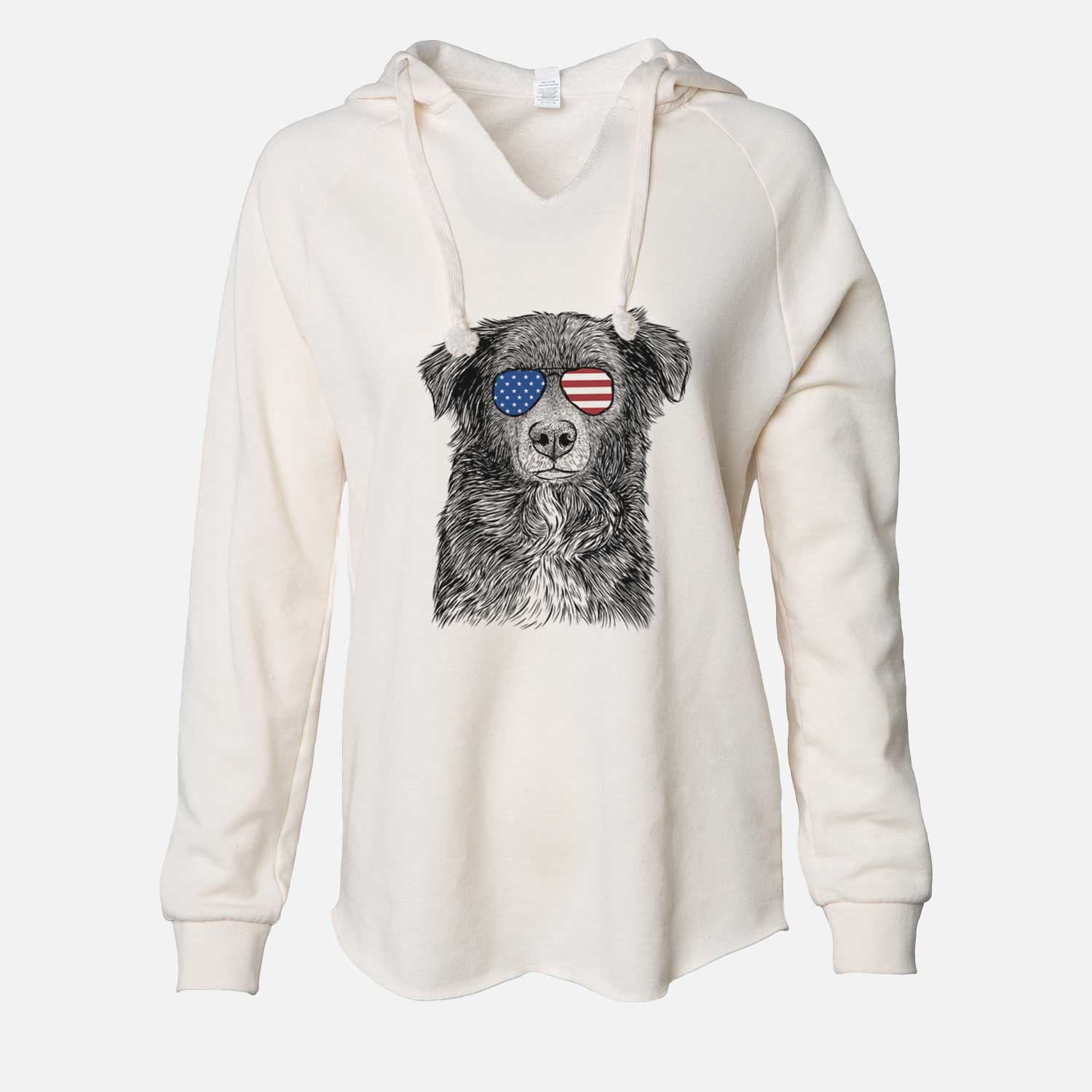 USA Pixel the Australian Shepherd - Cali Wave Hooded Sweatshirt