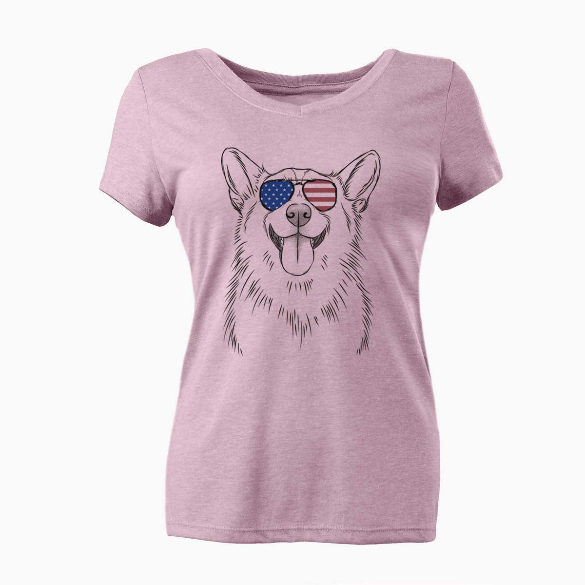 USA Porter the Pembroke Welsh Corgi - Women's Perfect V-neck Shirt
