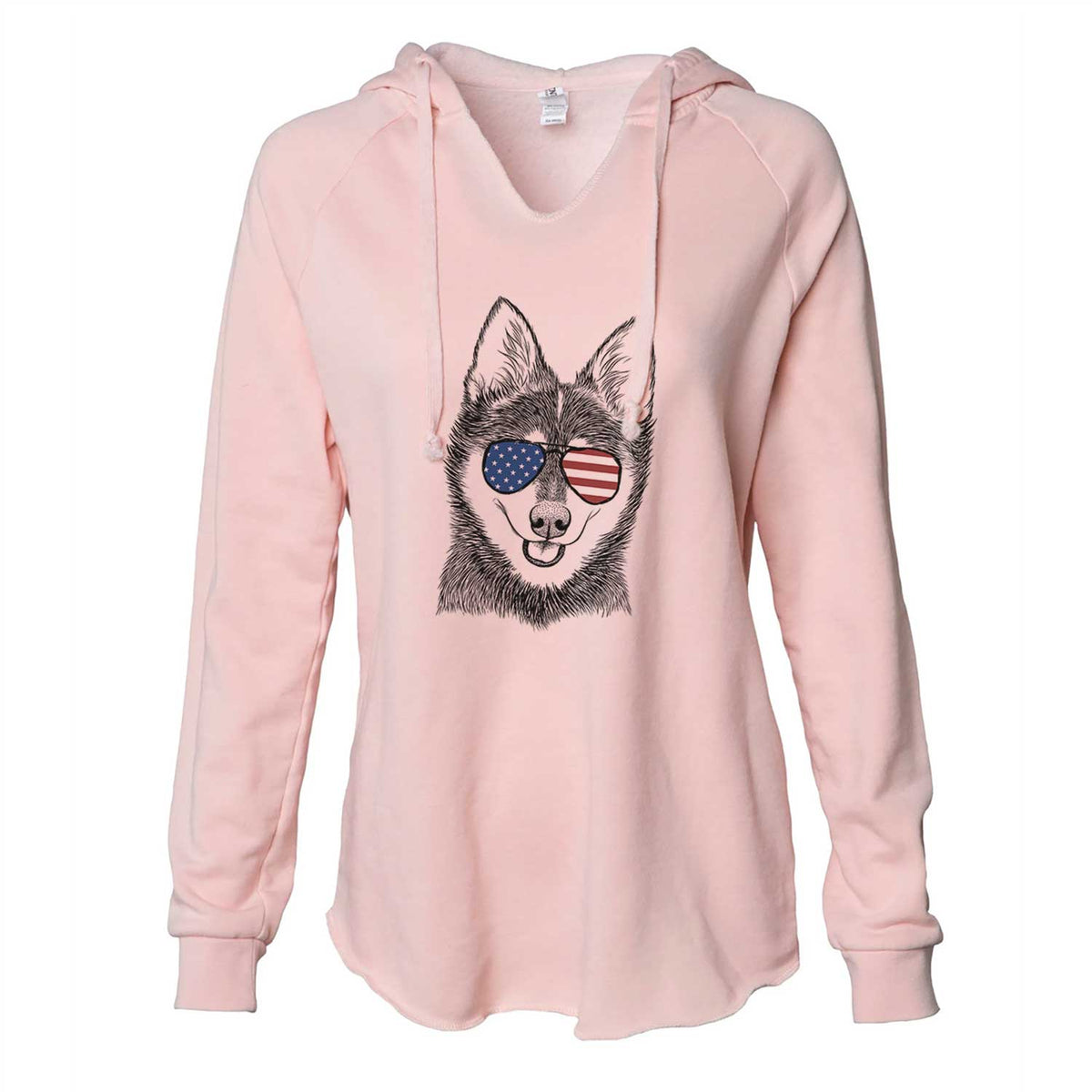 USA Posey the Alaskan Klee Kai - Cali Wave Hooded Sweatshirt