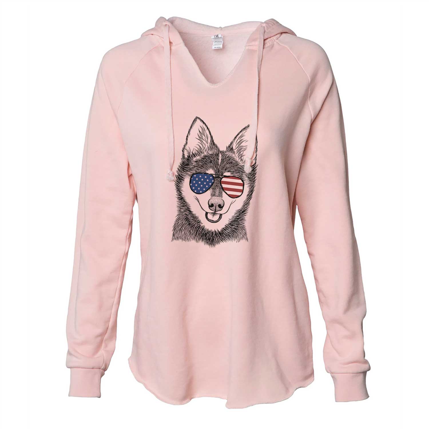 USA Posey the Alaskan Klee Kai - Cali Wave Hooded Sweatshirt