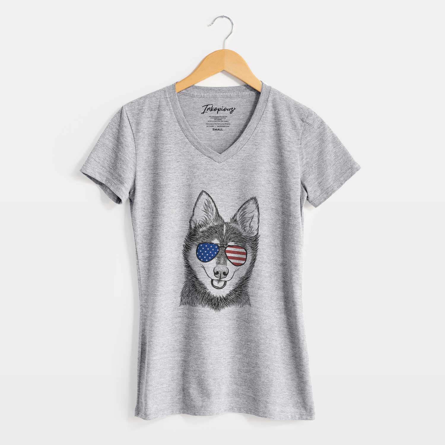 USA Posey the Alaskan Klee Kai - Women's Perfect V-neck Shirt