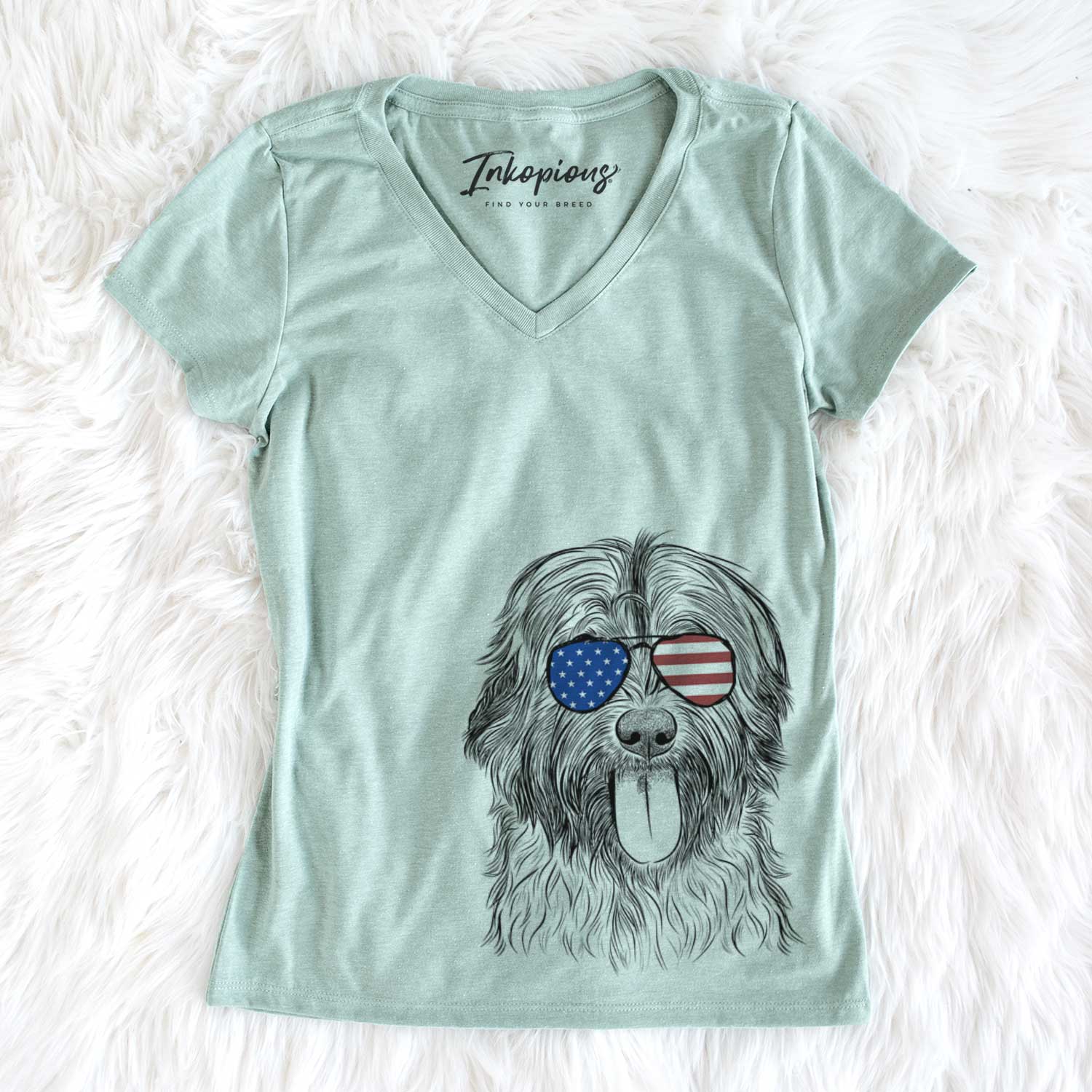 USA Puig the Catalan Sheepdog - Women's Perfect V-neck Shirt