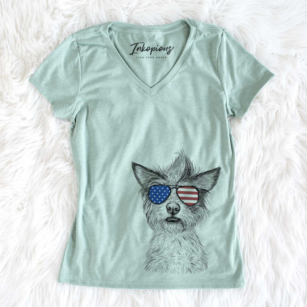 USA Quigley the Mixed Breed - Women's Perfect V-neck Shirt