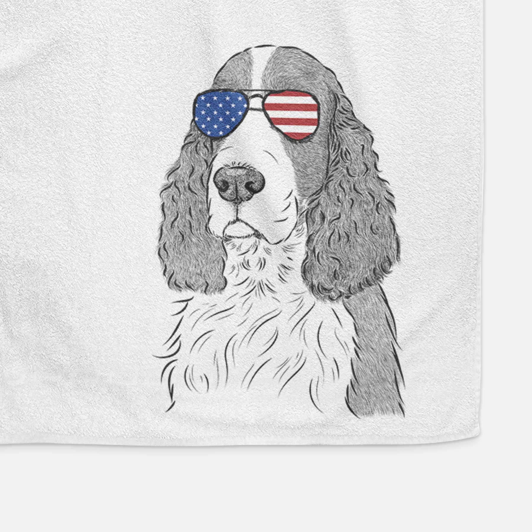 Quincy the English Springer Spaniel Decorative Hand Towel