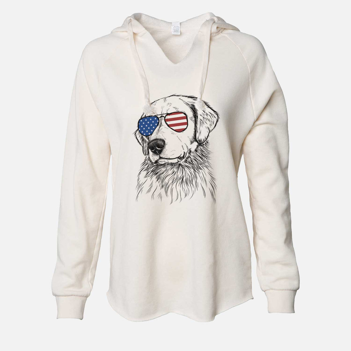 USA Quinn the Golden Retriever - Cali Wave Hooded Sweatshirt