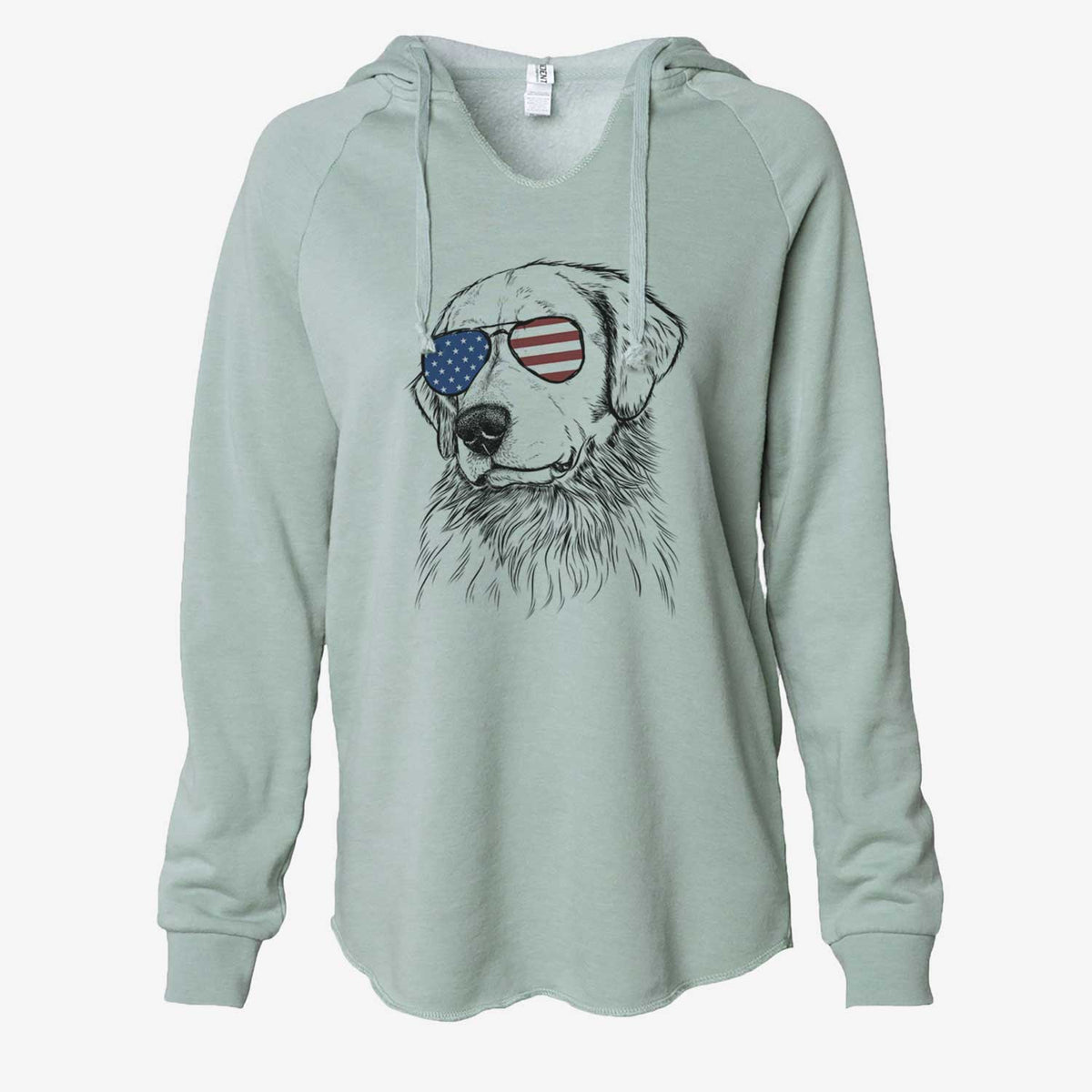 USA Quinn the Golden Retriever - Cali Wave Hooded Sweatshirt