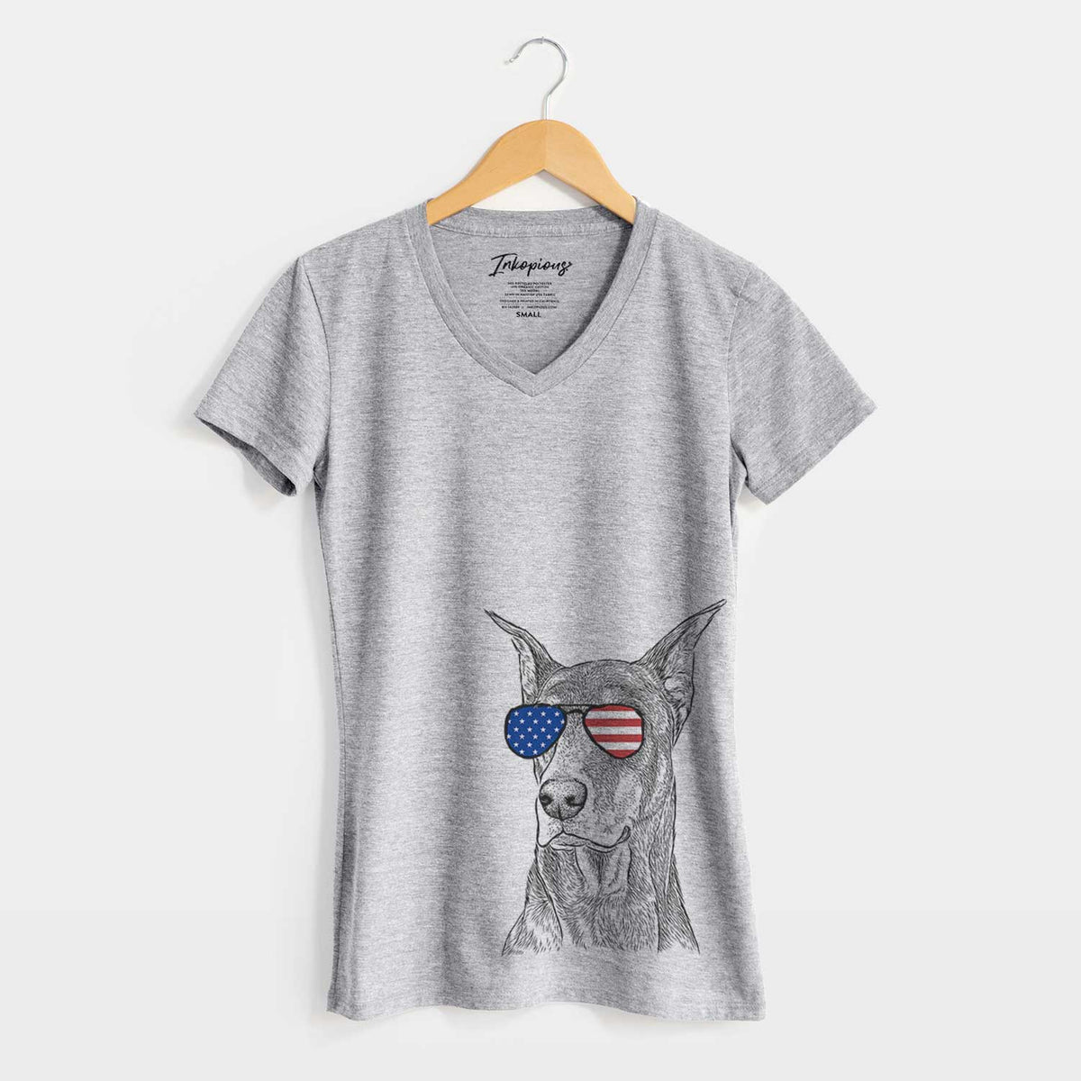 USA RJ the Doberman Pinscher - Women's Perfect V-neck Shirt