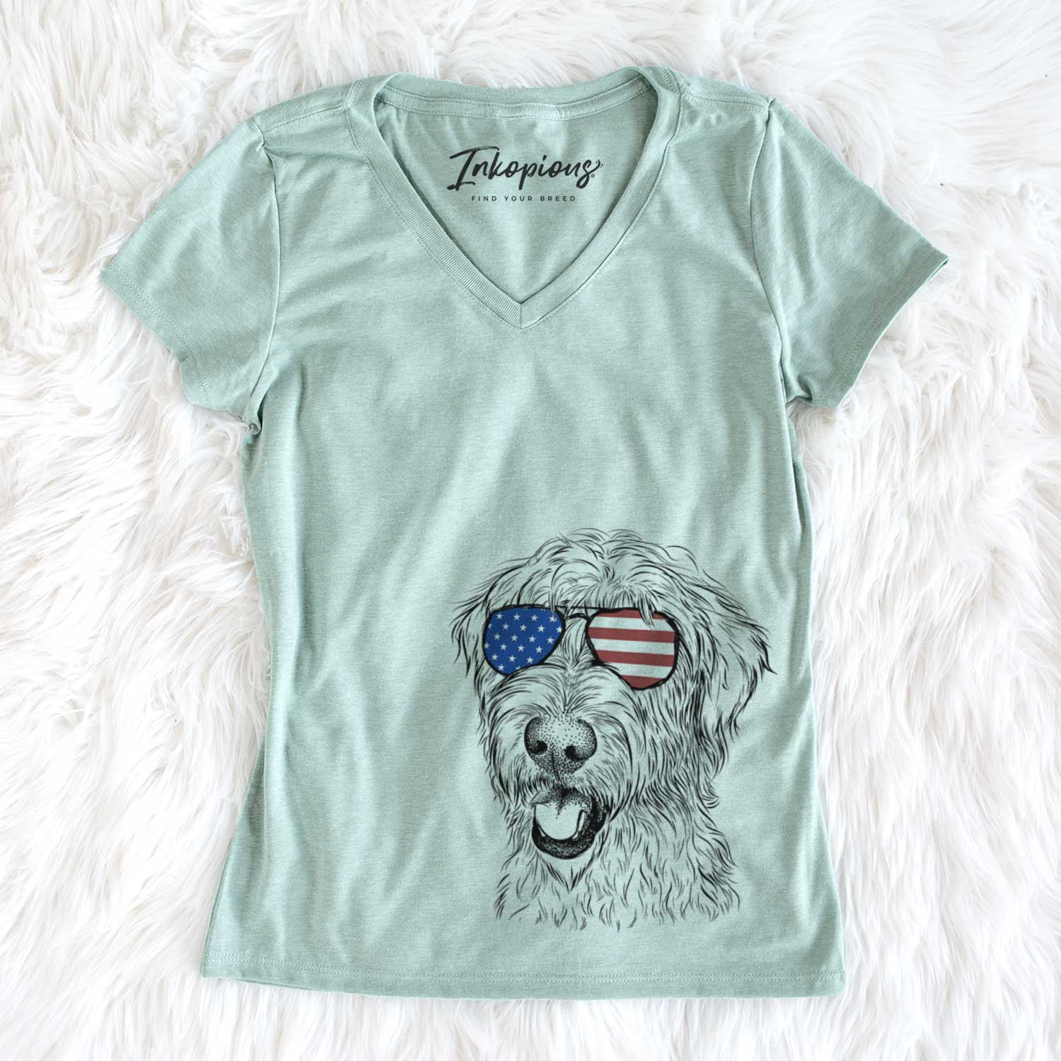 USA Ragnar the Irish Wolfhound - Women's Perfect V-neck Shirt