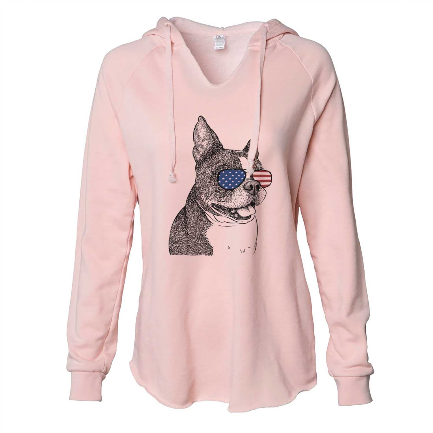 USA Ralphie the Boston Terrier - Cali Wave Hooded Sweatshirt