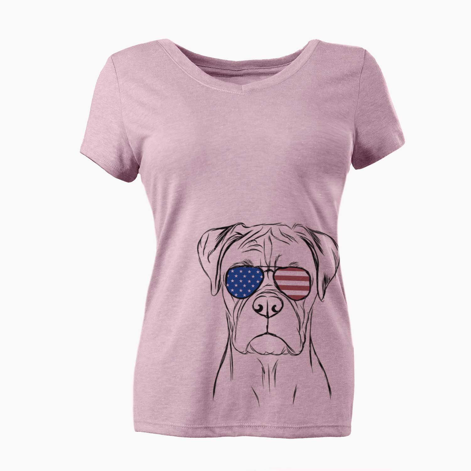 USA Reese the Boxer - Women's Perfect V-neck Shirt