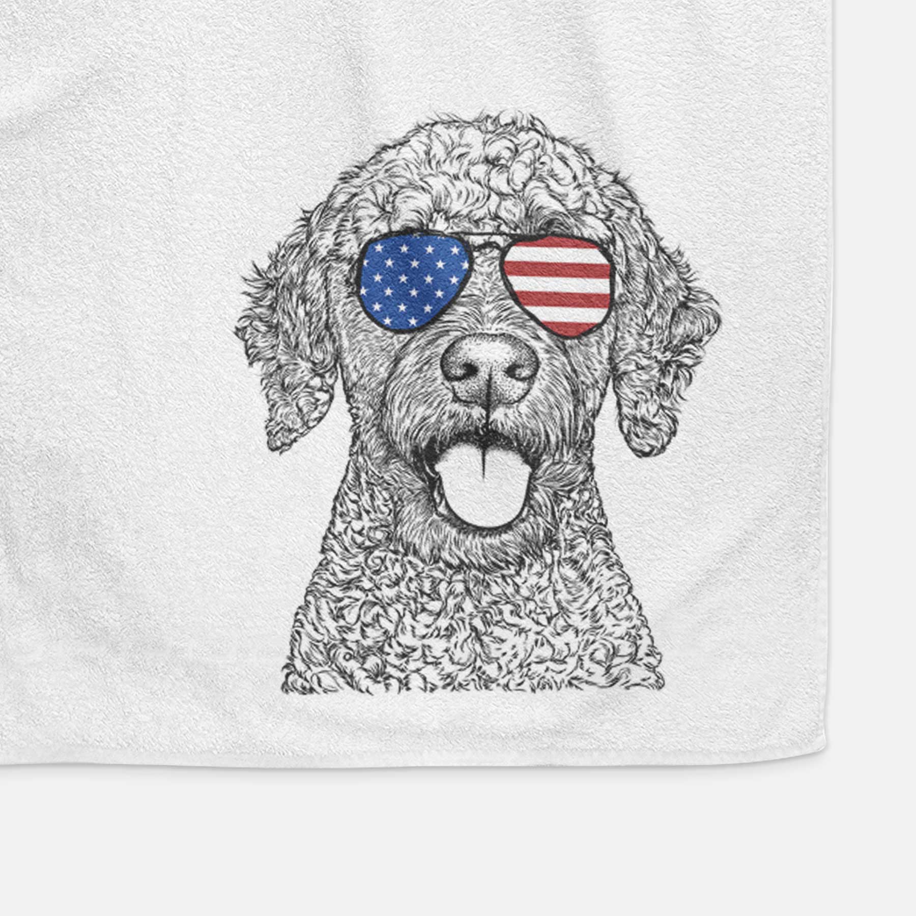 Reina the Spanish Water Dog Decorative Hand Towel