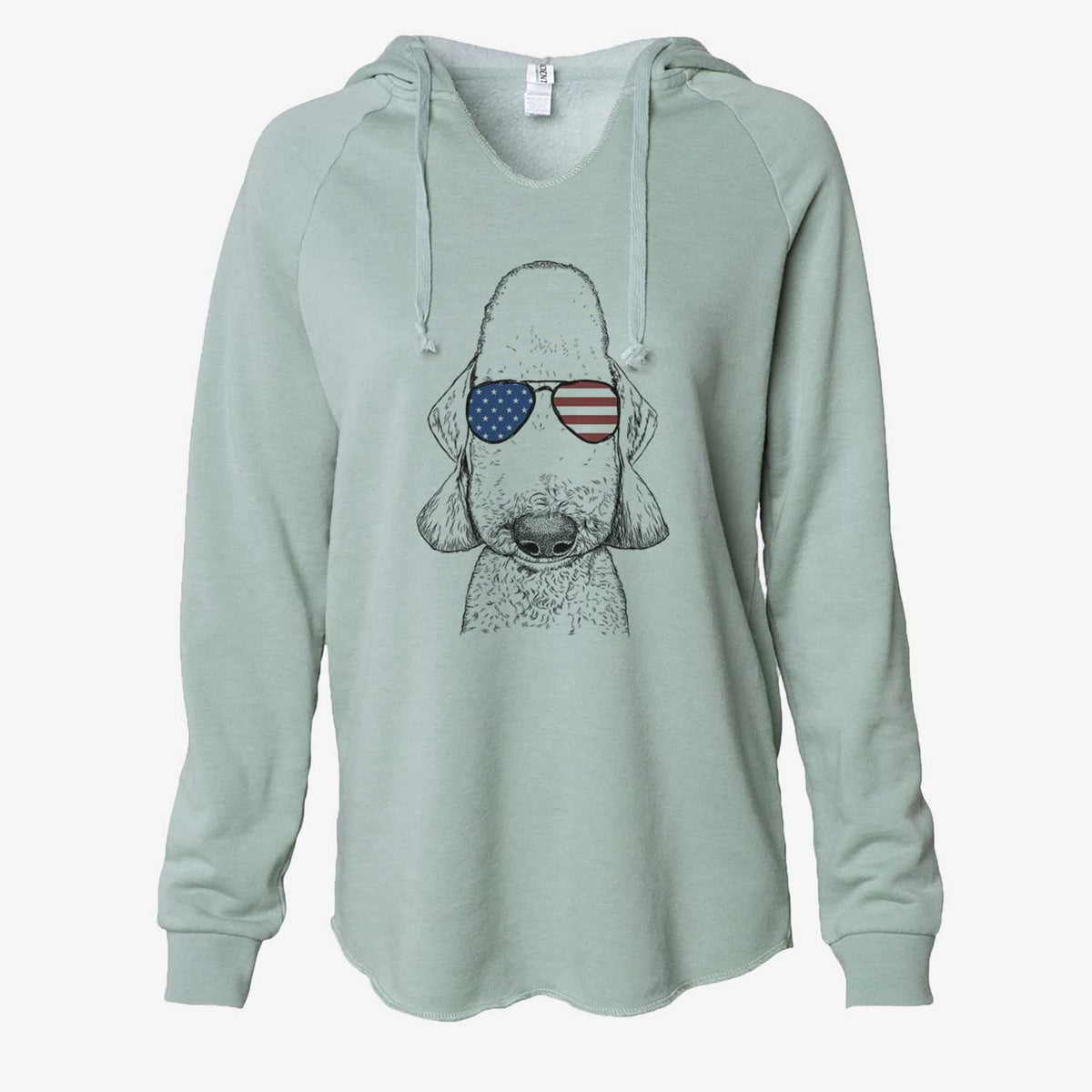 USA Remington the Bedlington Terrier - Cali Wave Hooded Sweatshirt