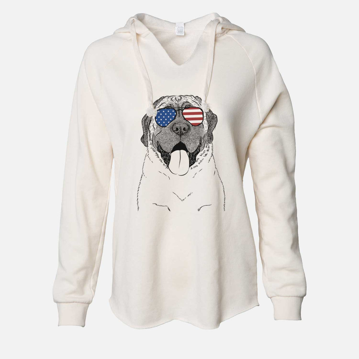 USA Remmie the English Mastiff - Cali Wave Hooded Sweatshirt