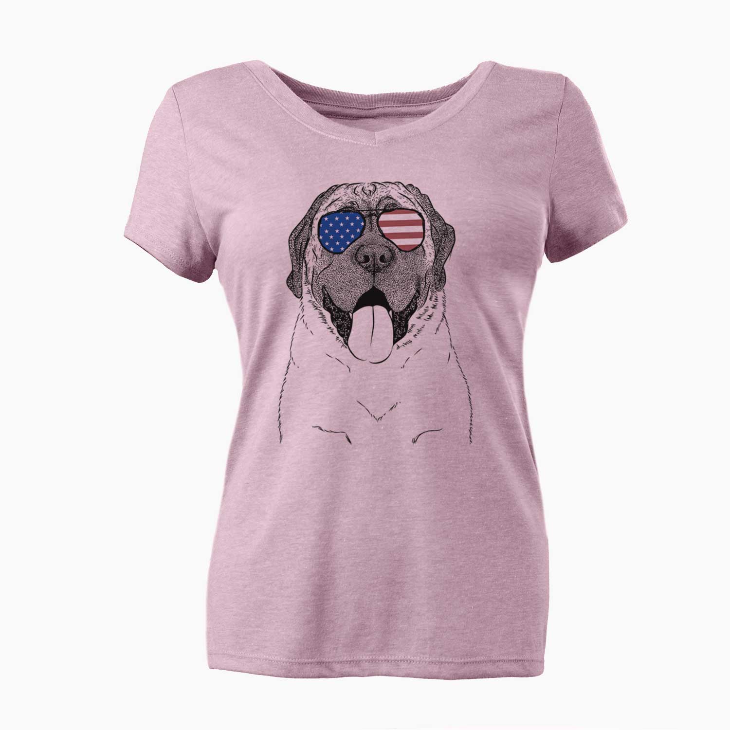 USA Remmie the English Mastiff - Women's Perfect V-neck Shirt