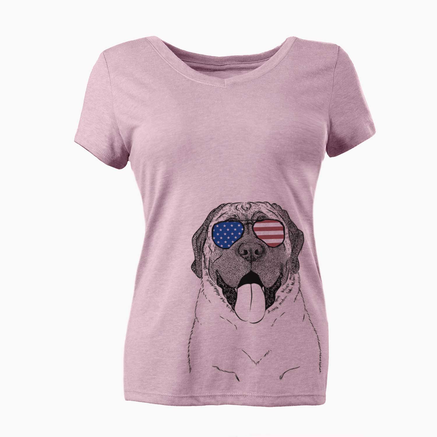 USA Remmie the English Mastiff - Women's Perfect V-neck Shirt