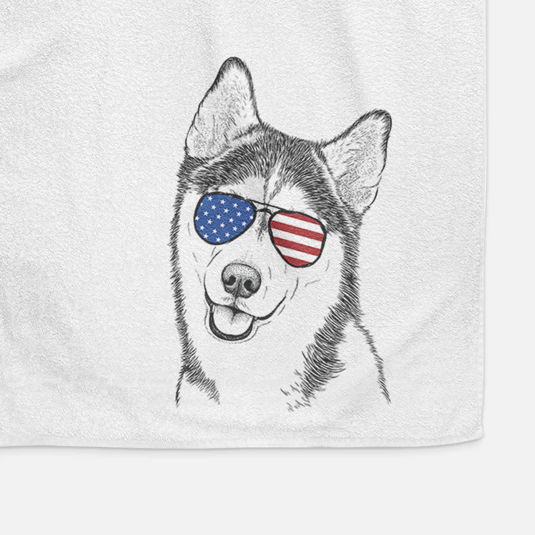 Remmie the Siberian Husky Decorative Hand Towel