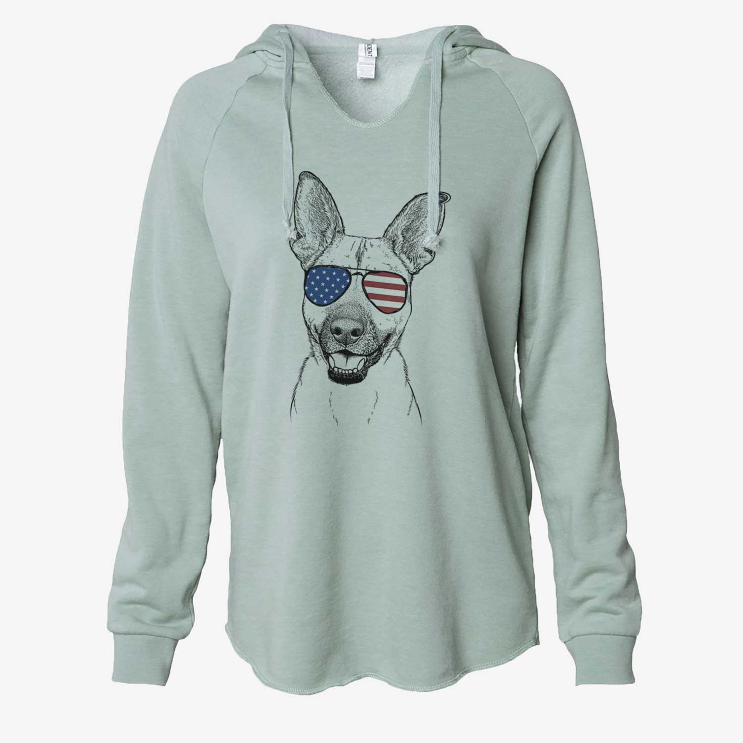 USA Remus the German Shepherd Mix - Cali Wave Hooded Sweatshirt