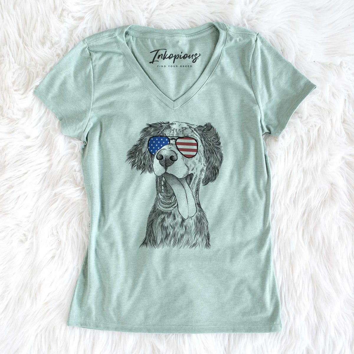 USA Renly the English Setter - Women's Perfect V-neck Shirt