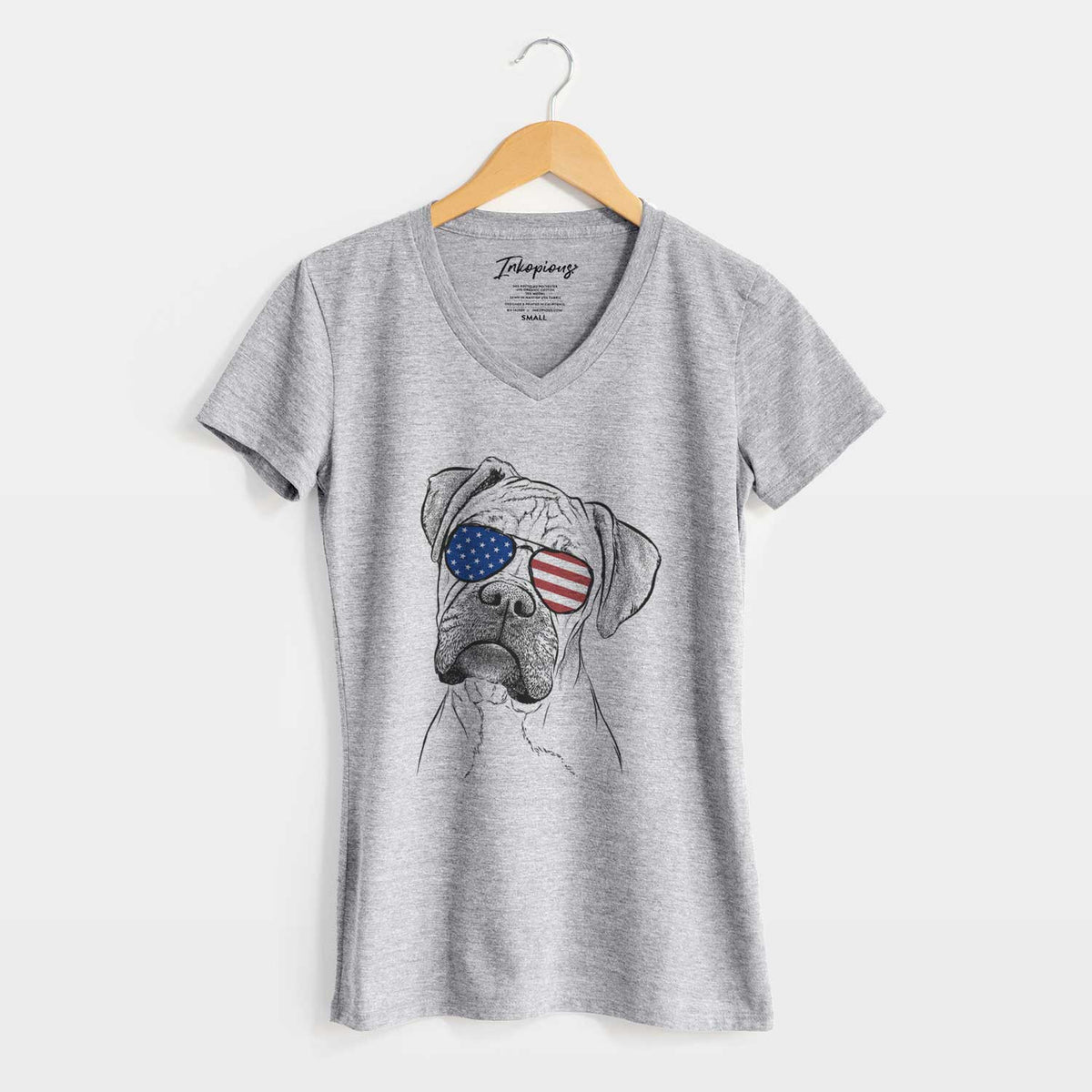 USA Reuby the Boxer - Women&#39;s Perfect V-neck Shirt