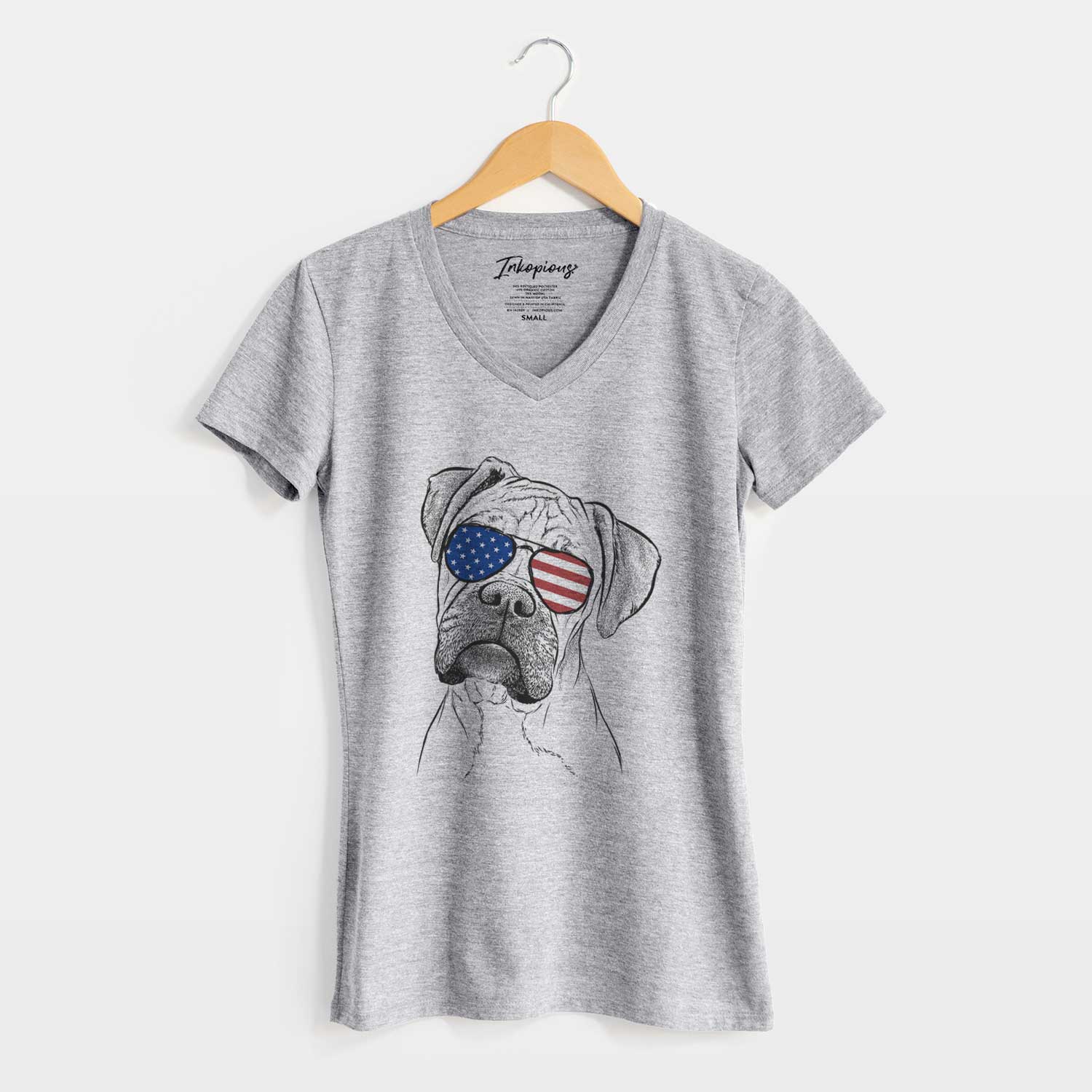 USA Reuby the Boxer - Women's Perfect V-neck Shirt