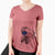 USA Reuby the Boxer - Women's Perfect V-neck Shirt