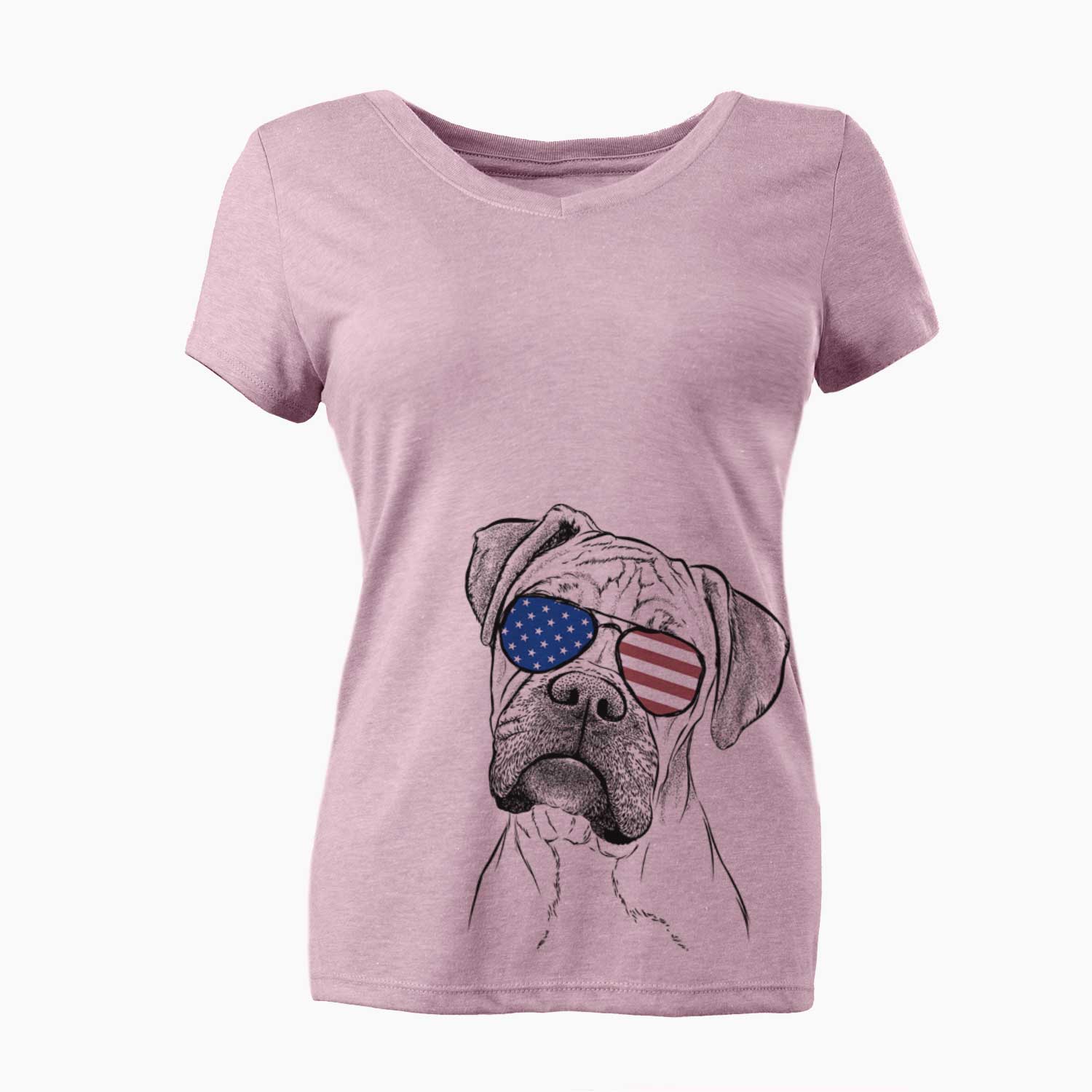 USA Reuby the Boxer - Women's Perfect V-neck Shirt