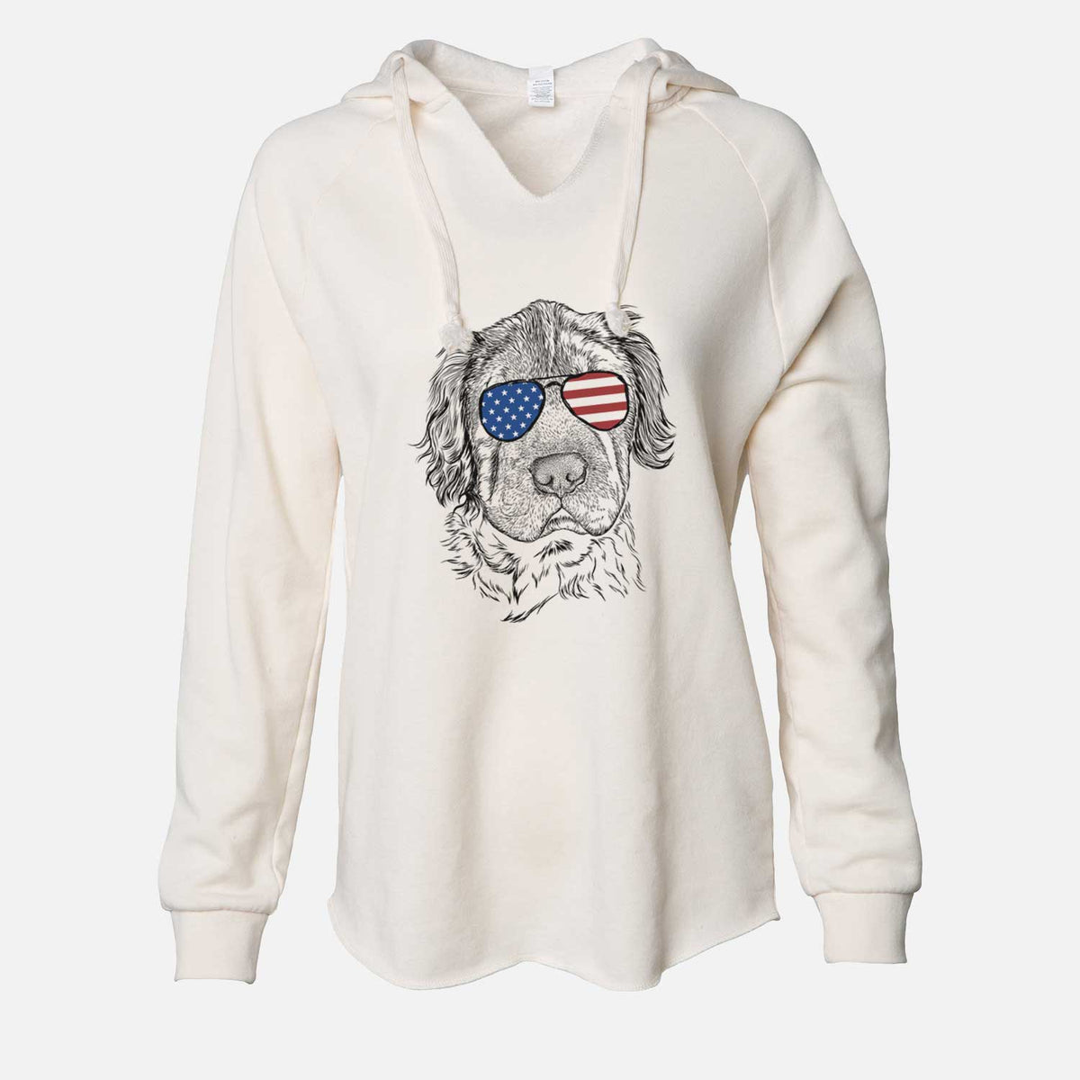 USA Rex the Mini Hippo - Cali Wave Hooded Sweatshirt