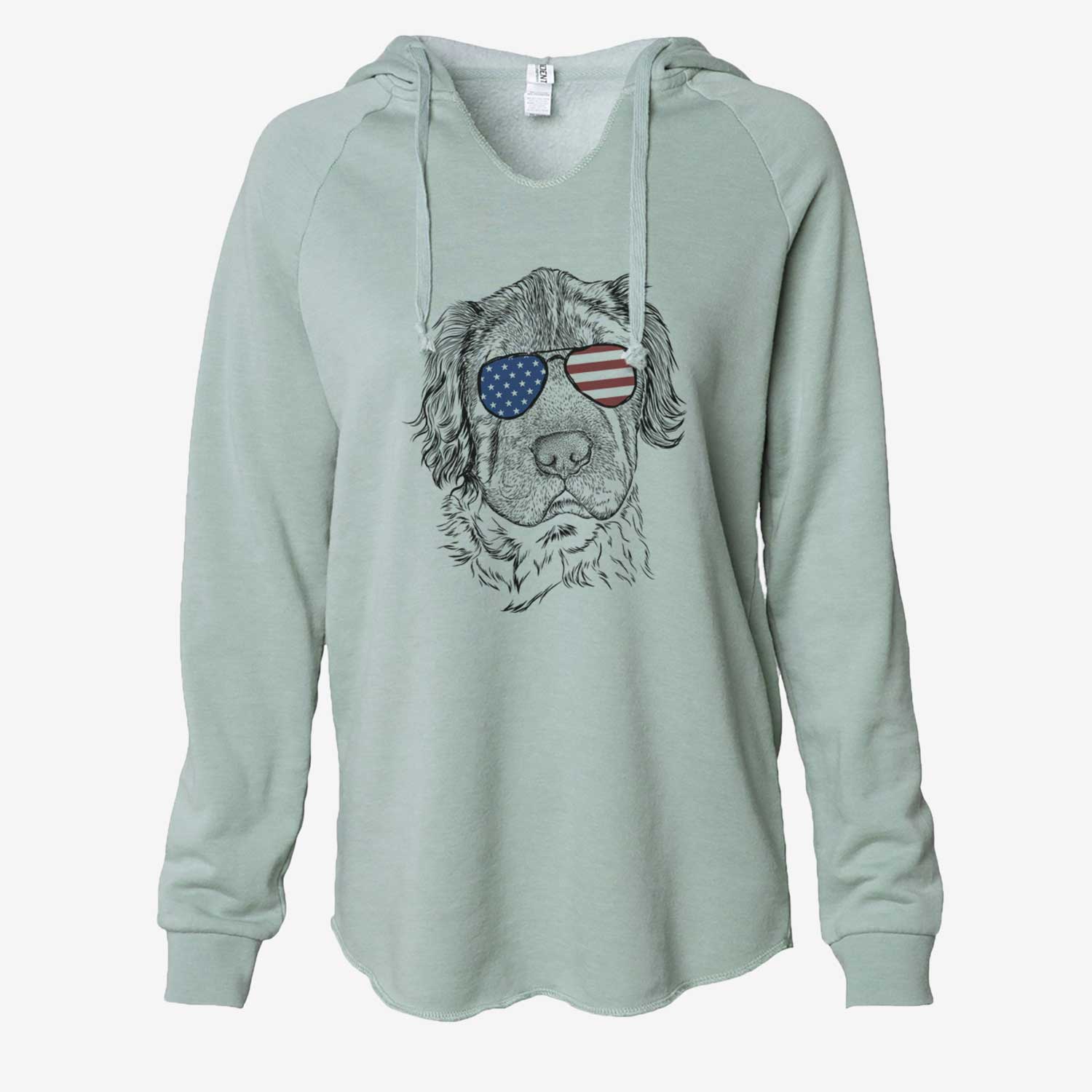 USA Rex the Mini Hippo - Cali Wave Hooded Sweatshirt